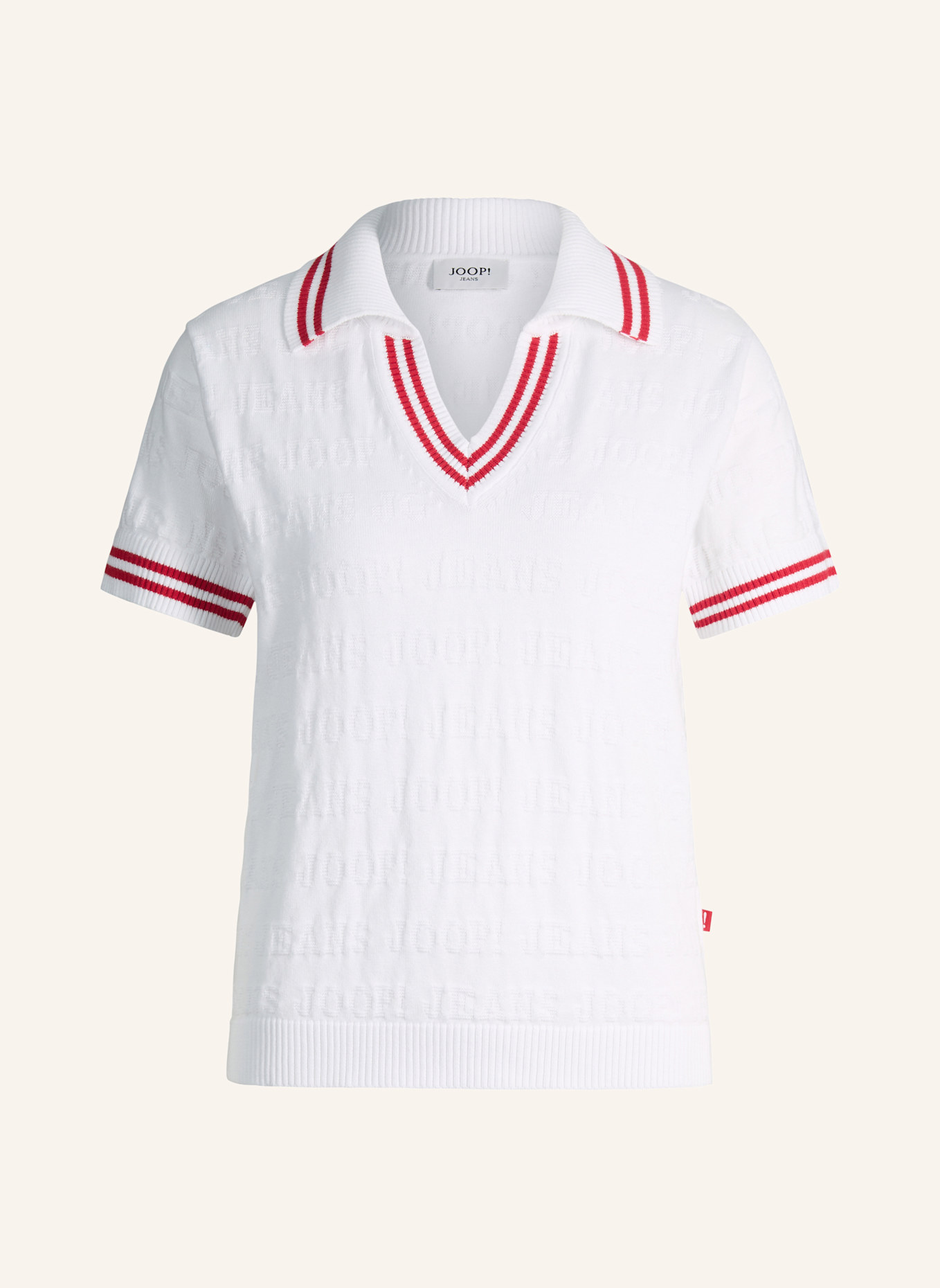 JOOP! JEANS Strick-Poloshirt: WEISS