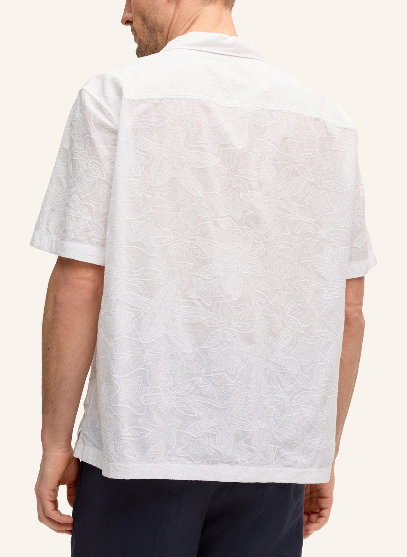 JOOP! Kurzarm-Hemd Loose Fit: WEISS