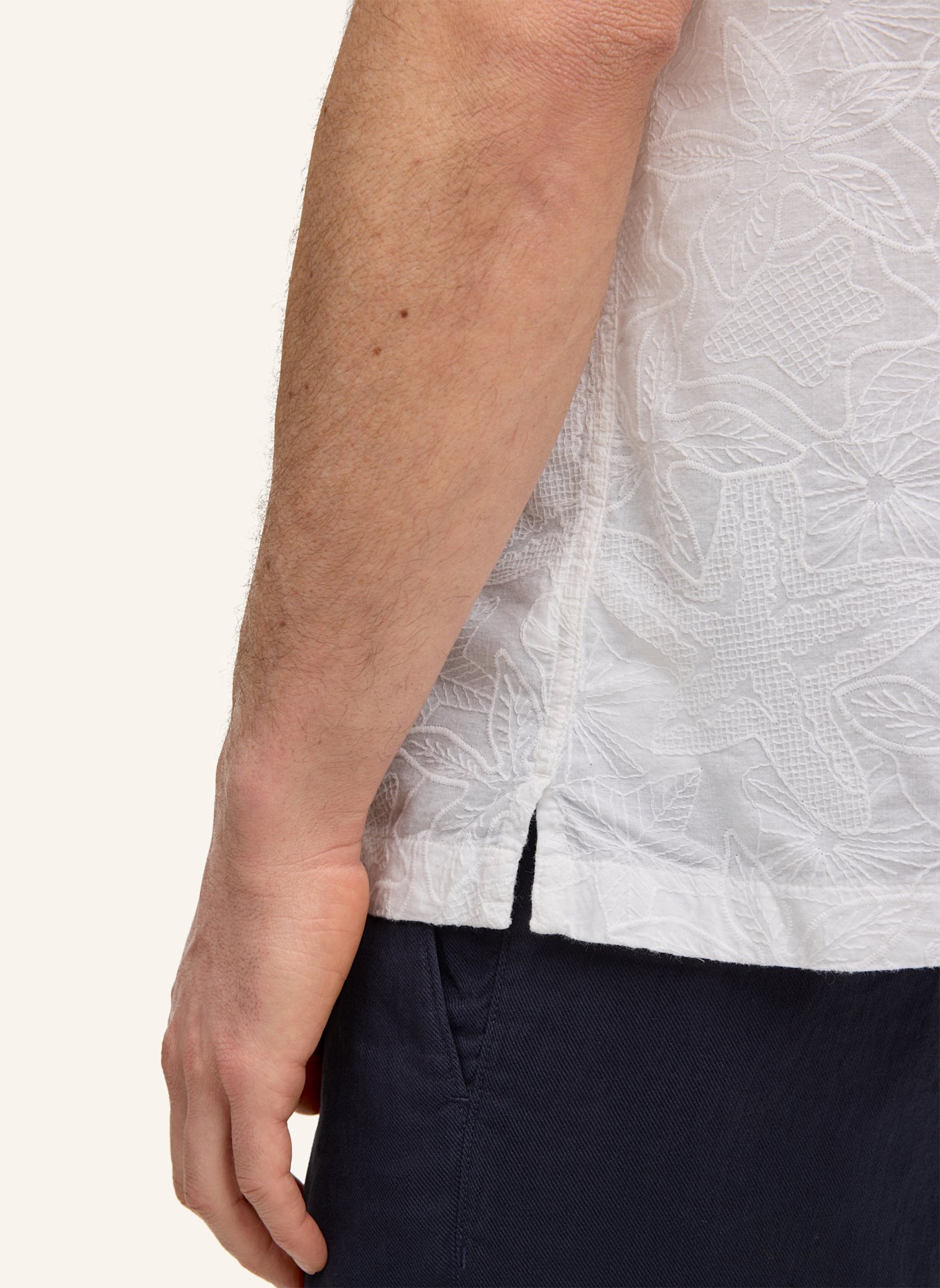 JOOP! Kurzarm-Hemd Loose Fit: WEISS