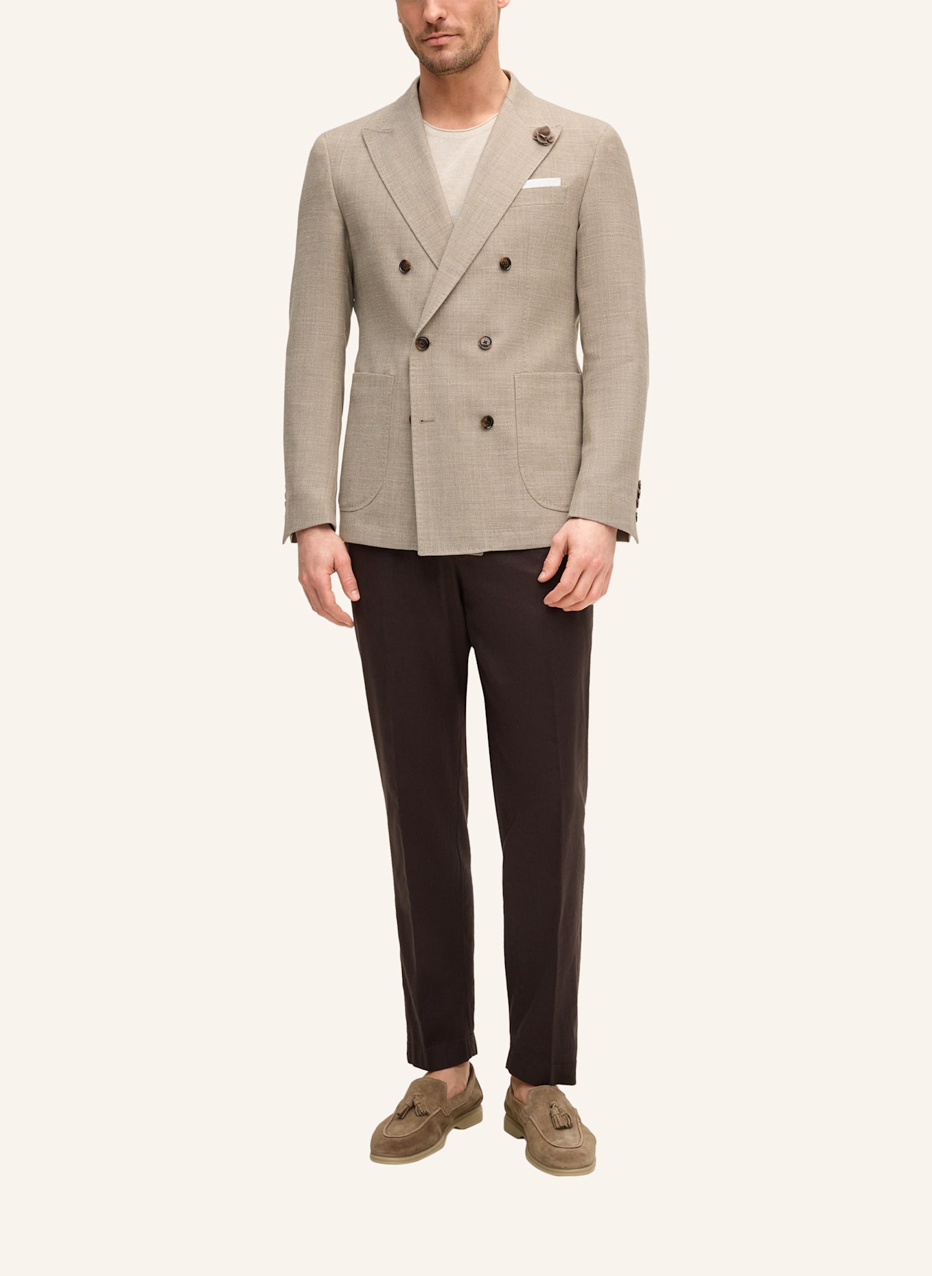 JOOP! Doppelreiher-Sakko Slim Fit: BEIGE