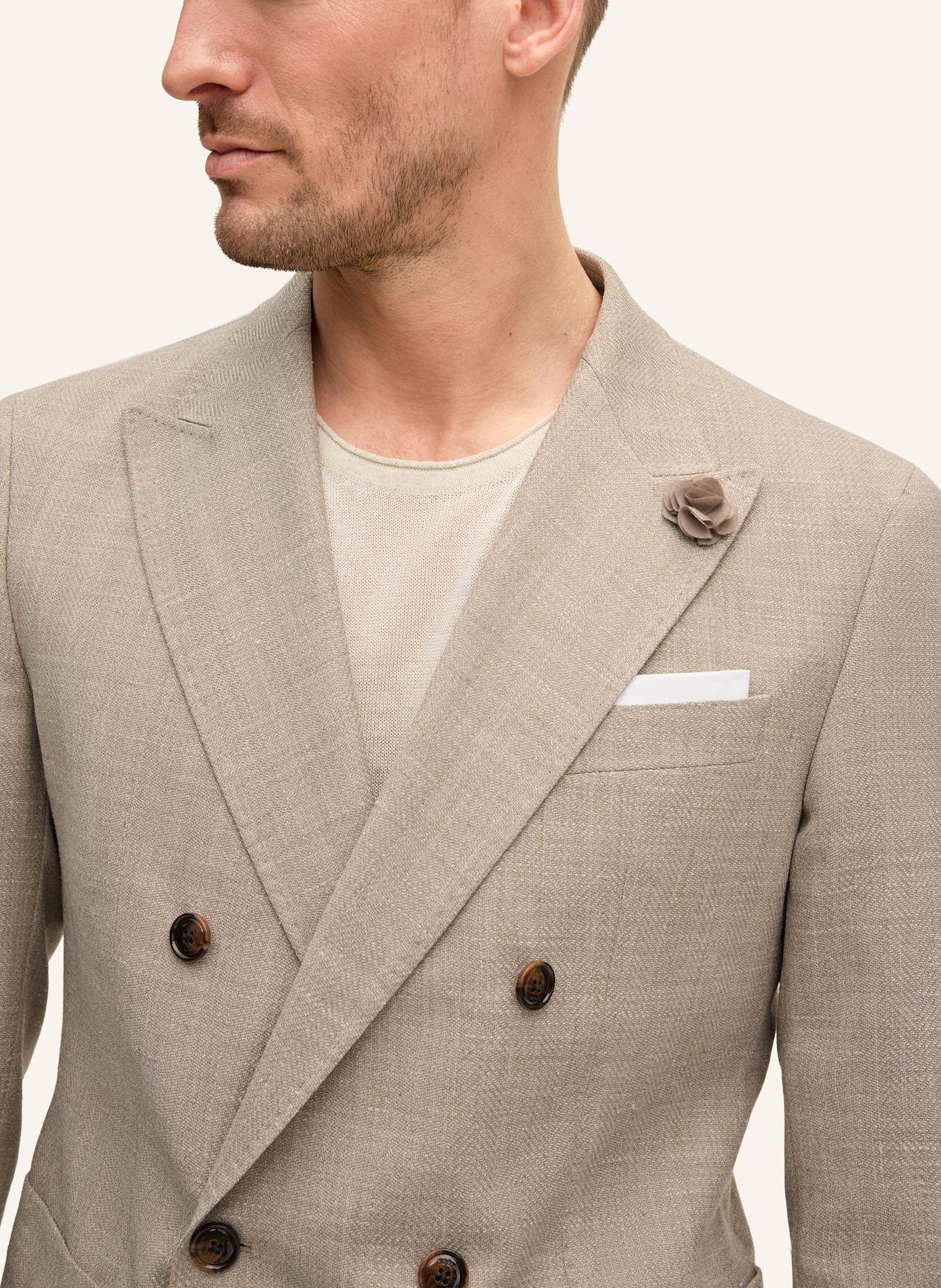 JOOP! Doppelreiher-Sakko Slim Fit: BEIGE