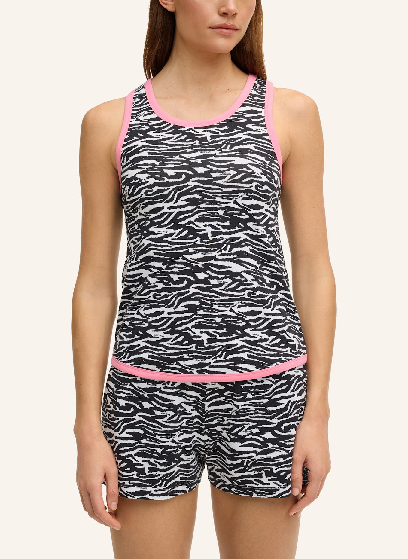 JOOP! JEANS Racerback Top: SCHWARZ/ WEISS