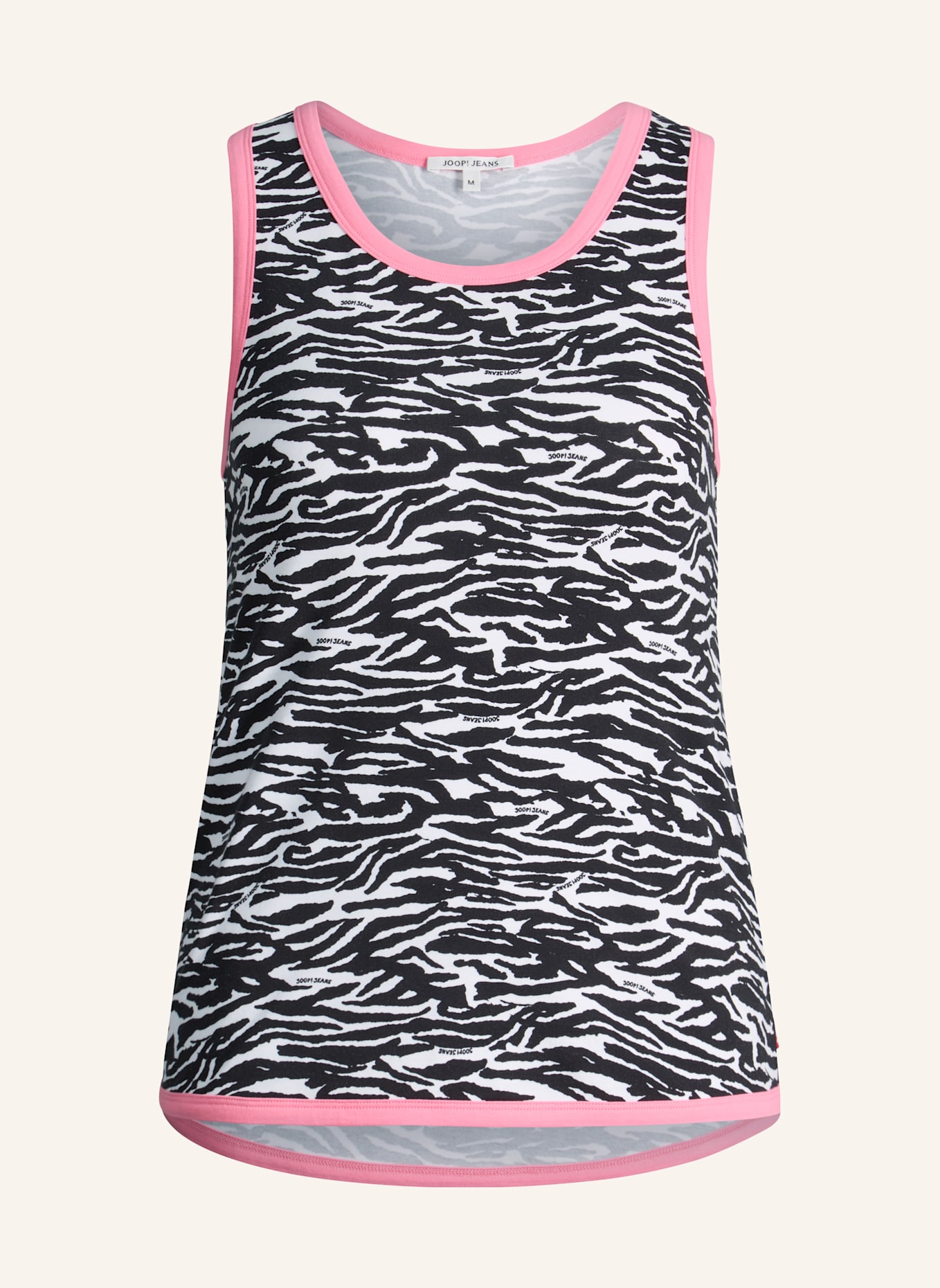 JOOP! JEANS Racerback Top: SCHWARZ/ WEISS