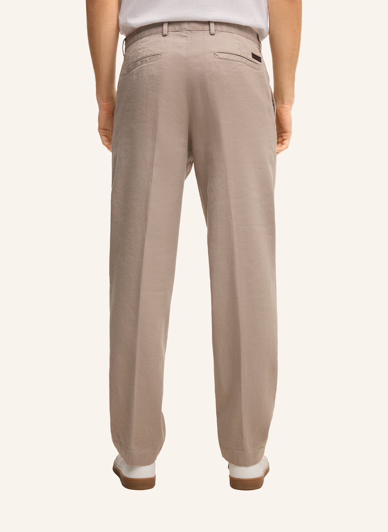 JOOP! Bundfaltenhose Loose Fit: BEIGE