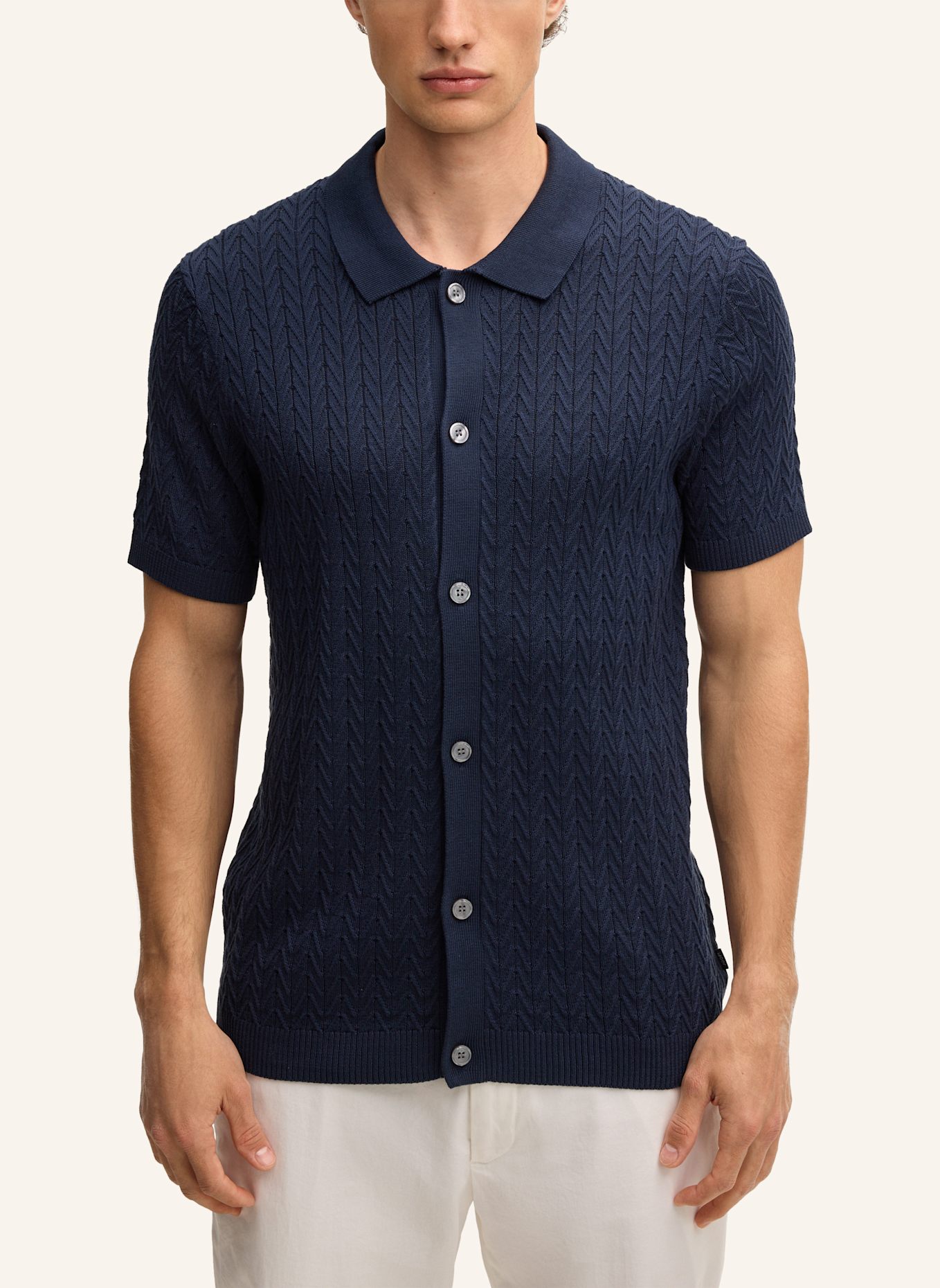 JOOP! Strickshirt: DUNKELBLAU