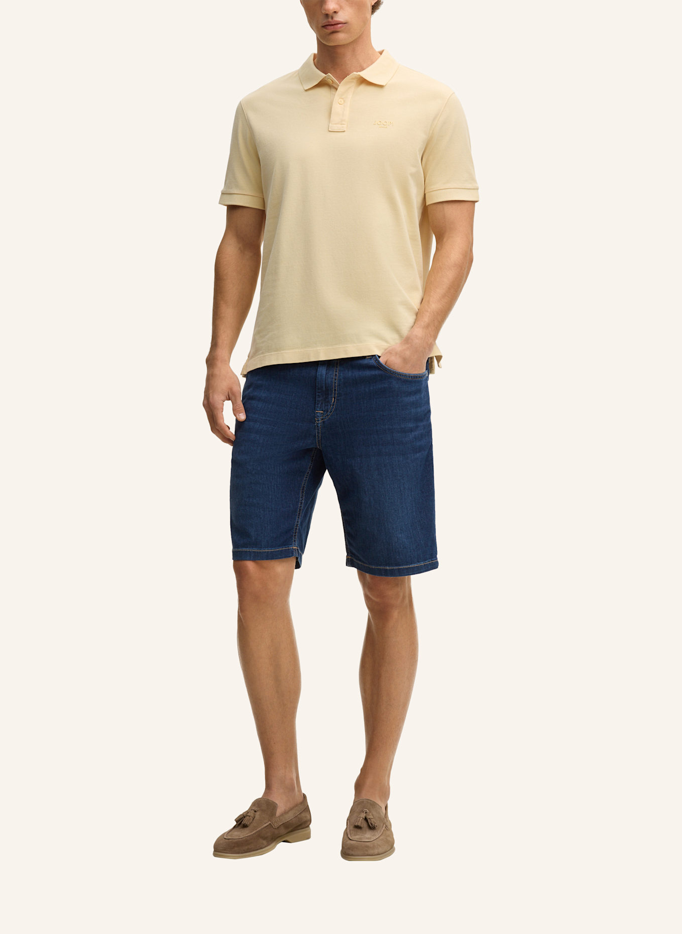 JOOP! JEANS Piqué-Poloshirt AMBROSIAN: HELLGELB