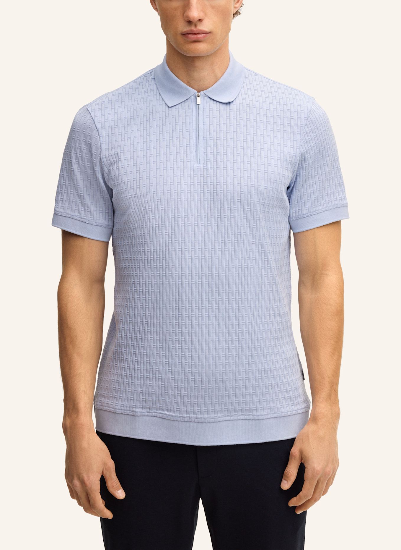 JOOP! Zip-Poloshirt Regular Fit: HELLBLAU