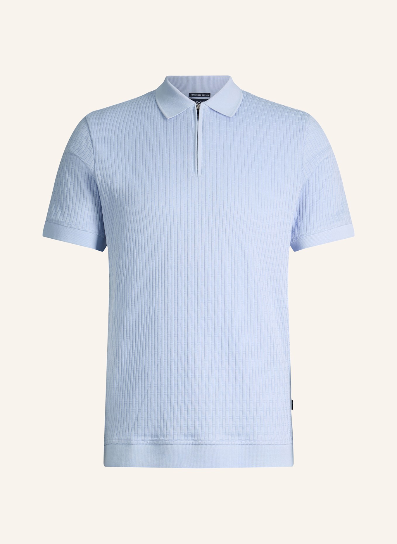 JOOP! Zip-Poloshirt Regular Fit: HELLBLAU