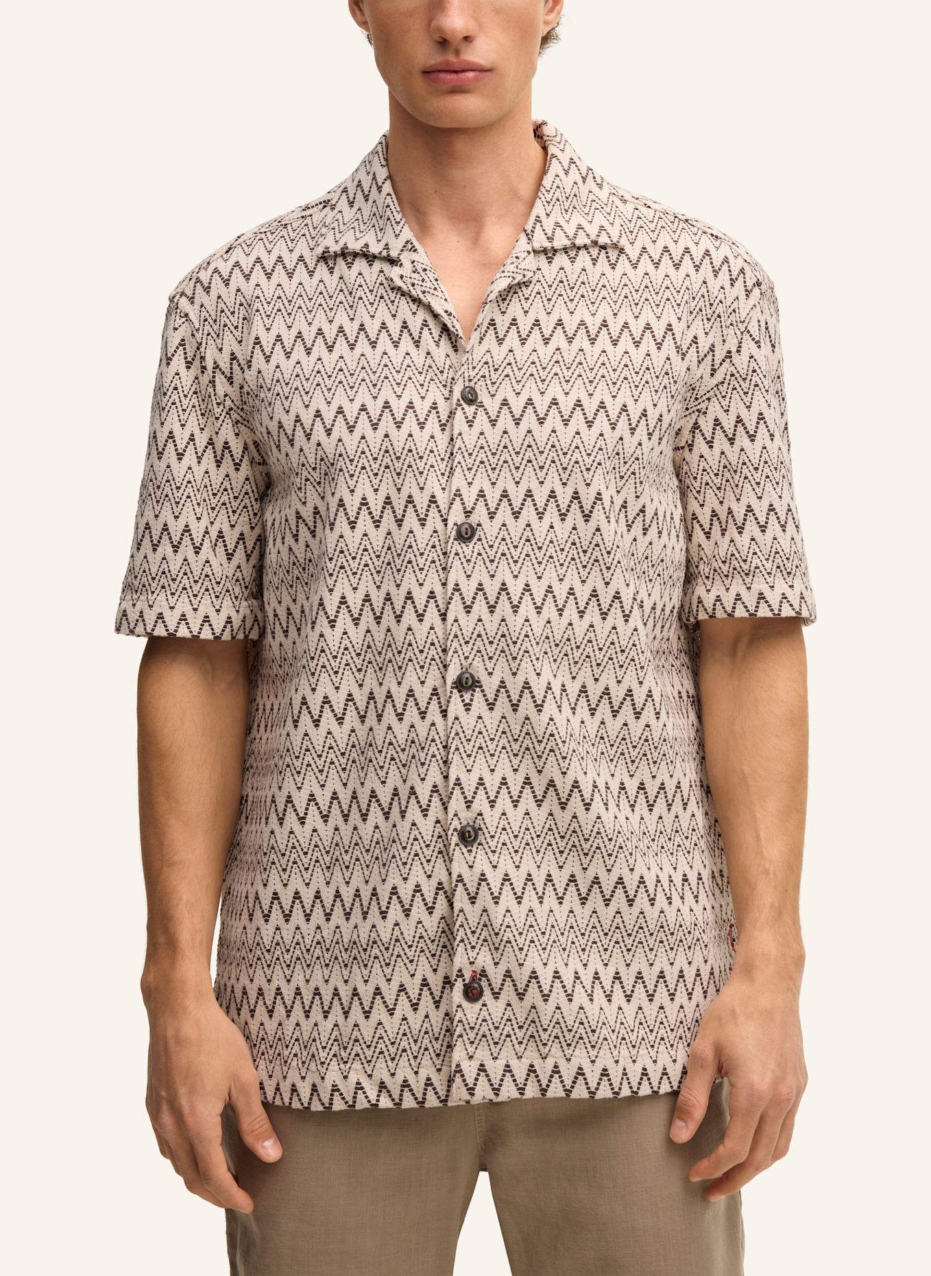 JOOP! JEANS Kurzarm-Hemd Regular Fit: BEIGE