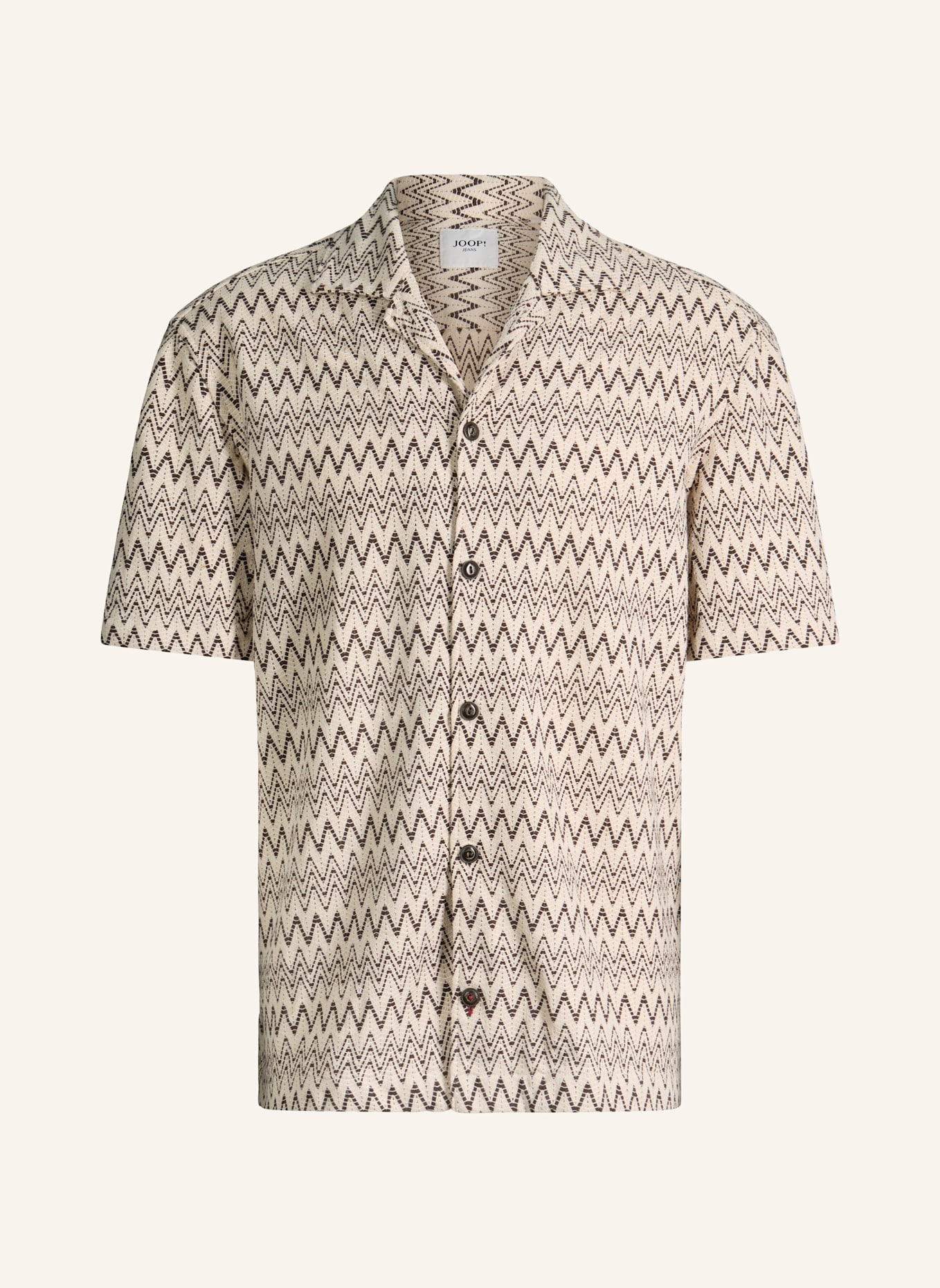 JOOP! JEANS Kurzarm-Hemd Regular Fit: BEIGE