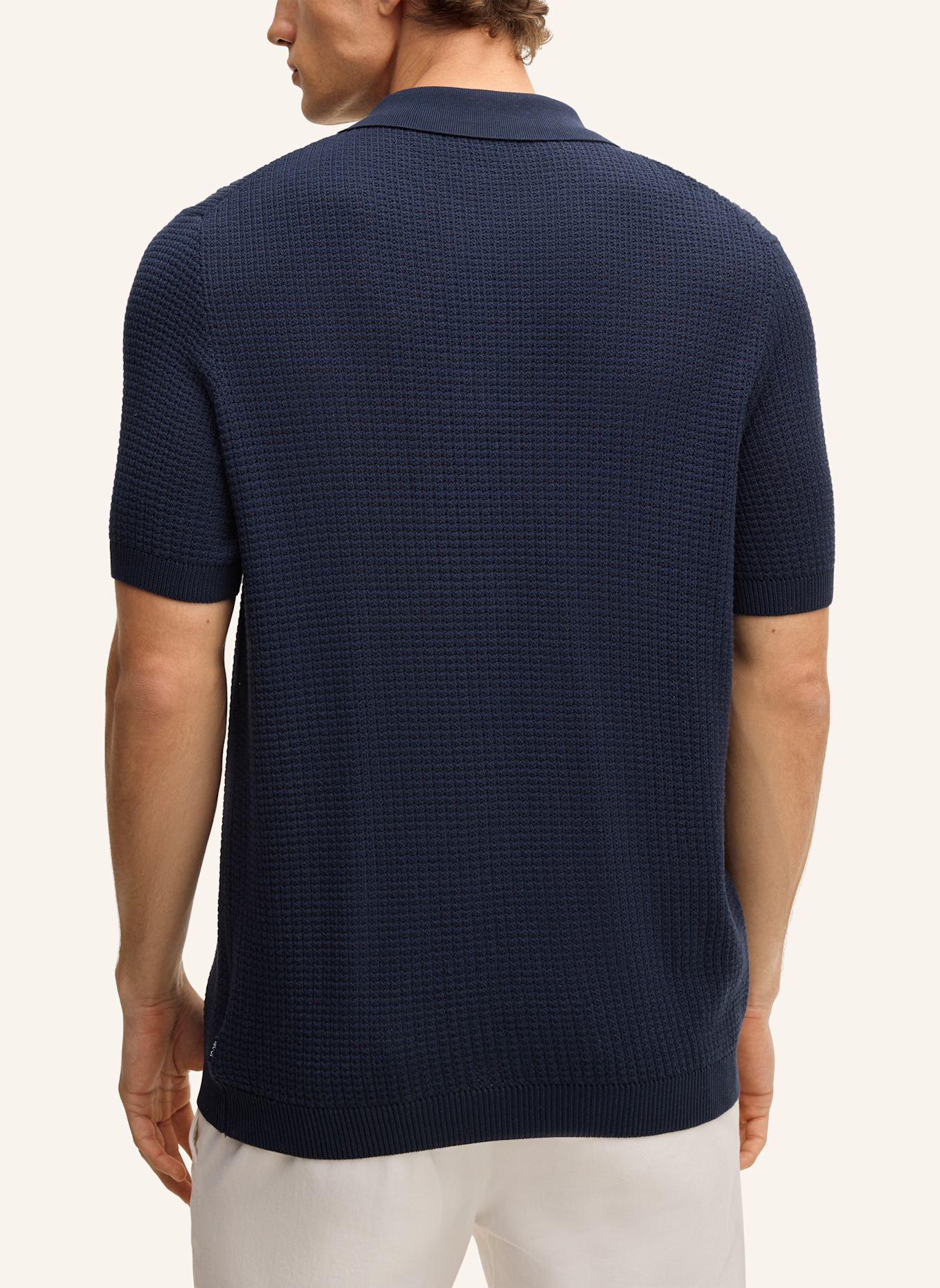 JOOP! Strick-Poloshirt Regular Fit: DUNKELBLAU