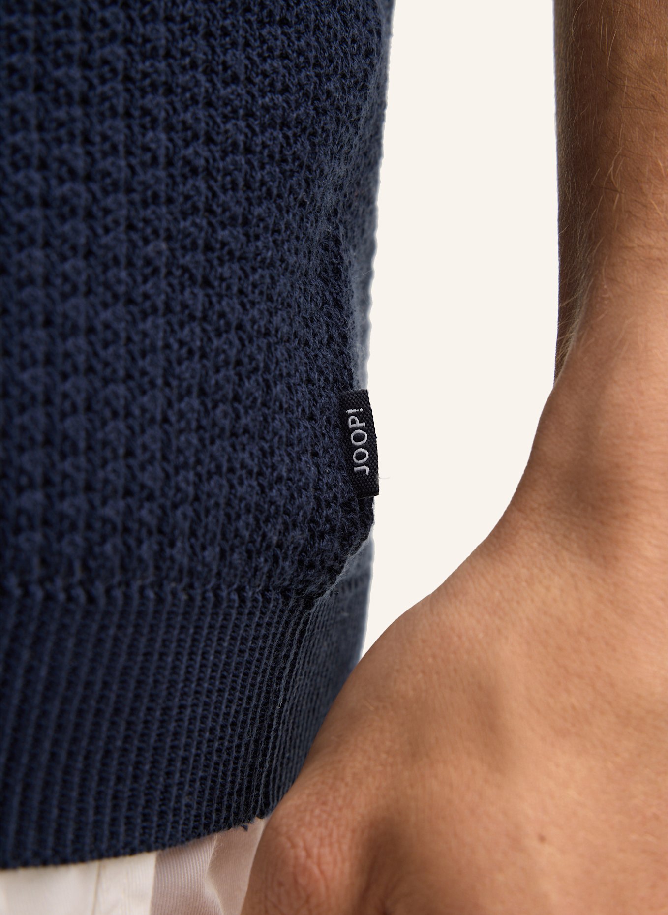 JOOP! Strick-Poloshirt Regular Fit: DUNKELBLAU