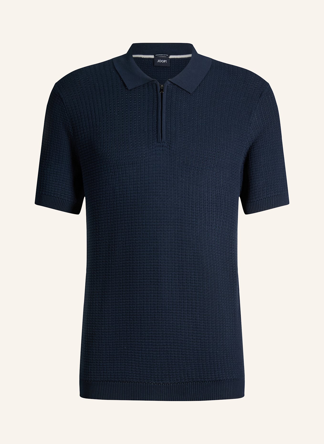 JOOP! Strick-Poloshirt Regular Fit: DUNKELBLAU