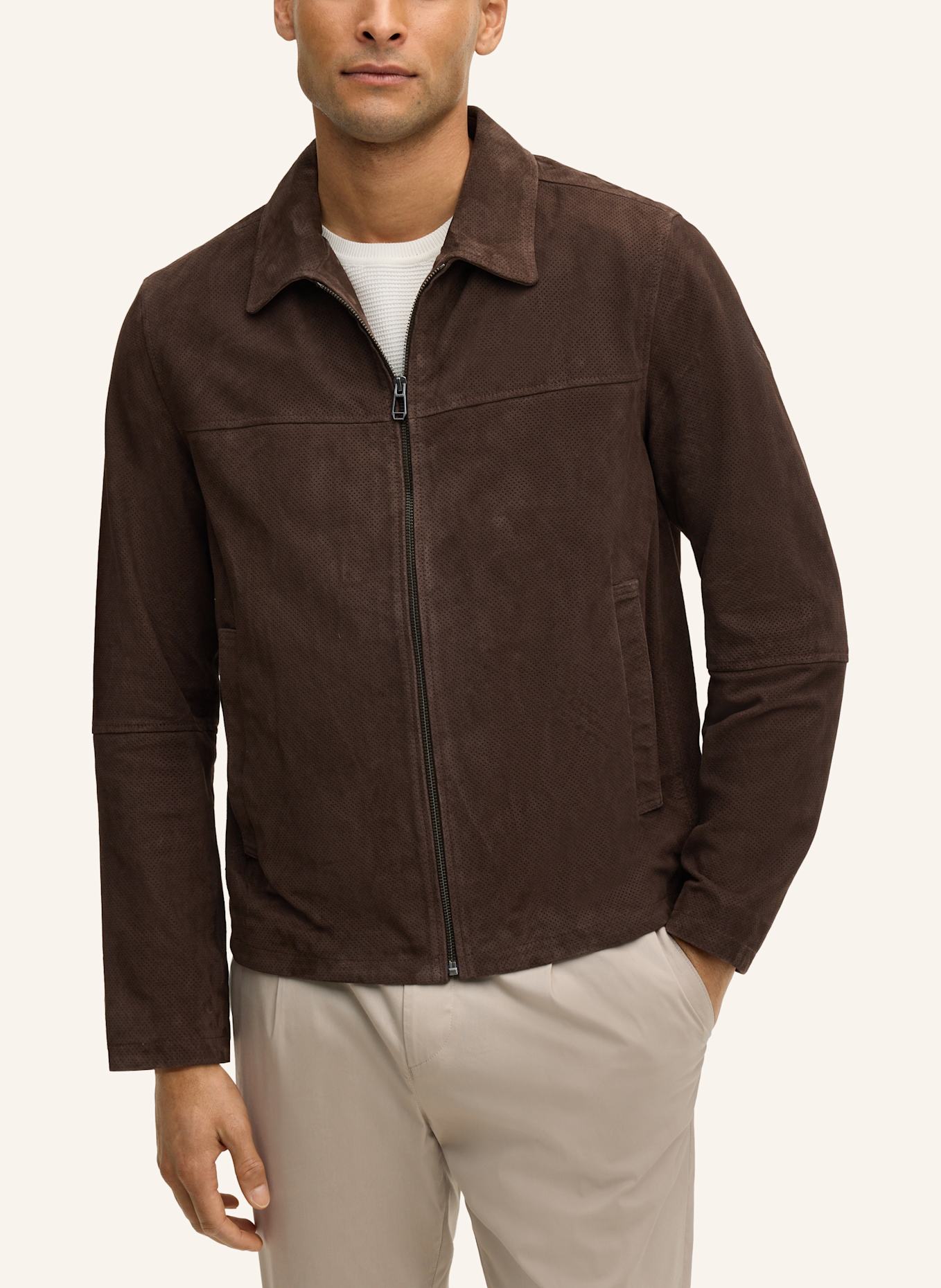 JOOP! Lederjacke: DUNKELBRAUN