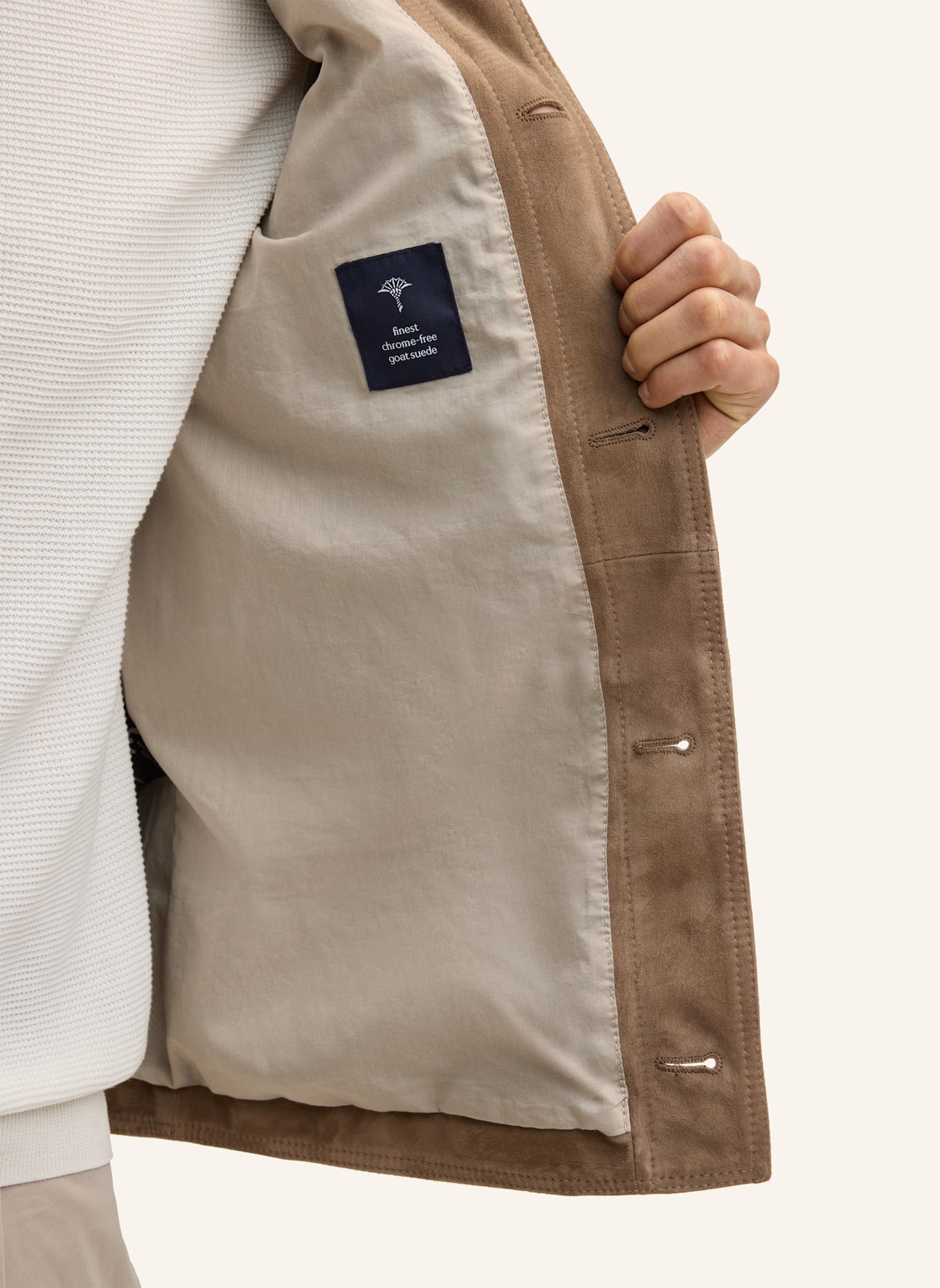 JOOP! Leder-Hemdjacke: TAUPE