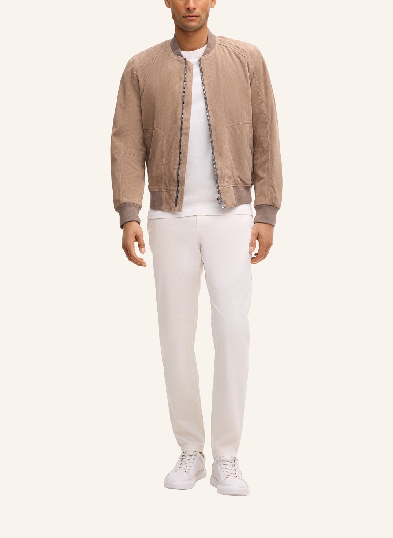 JOOP! JEANS Lederjacke: BEIGE