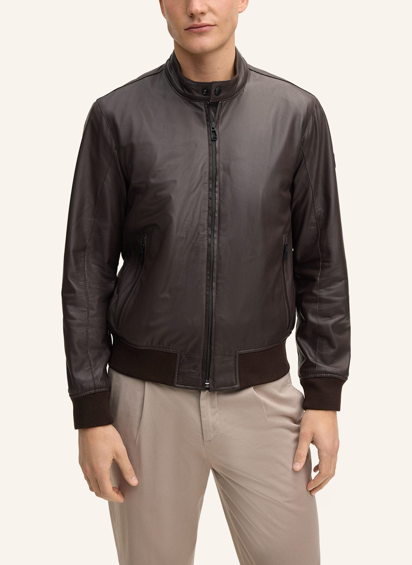 JOOP! Lederjacke: DUNKELBRAUN