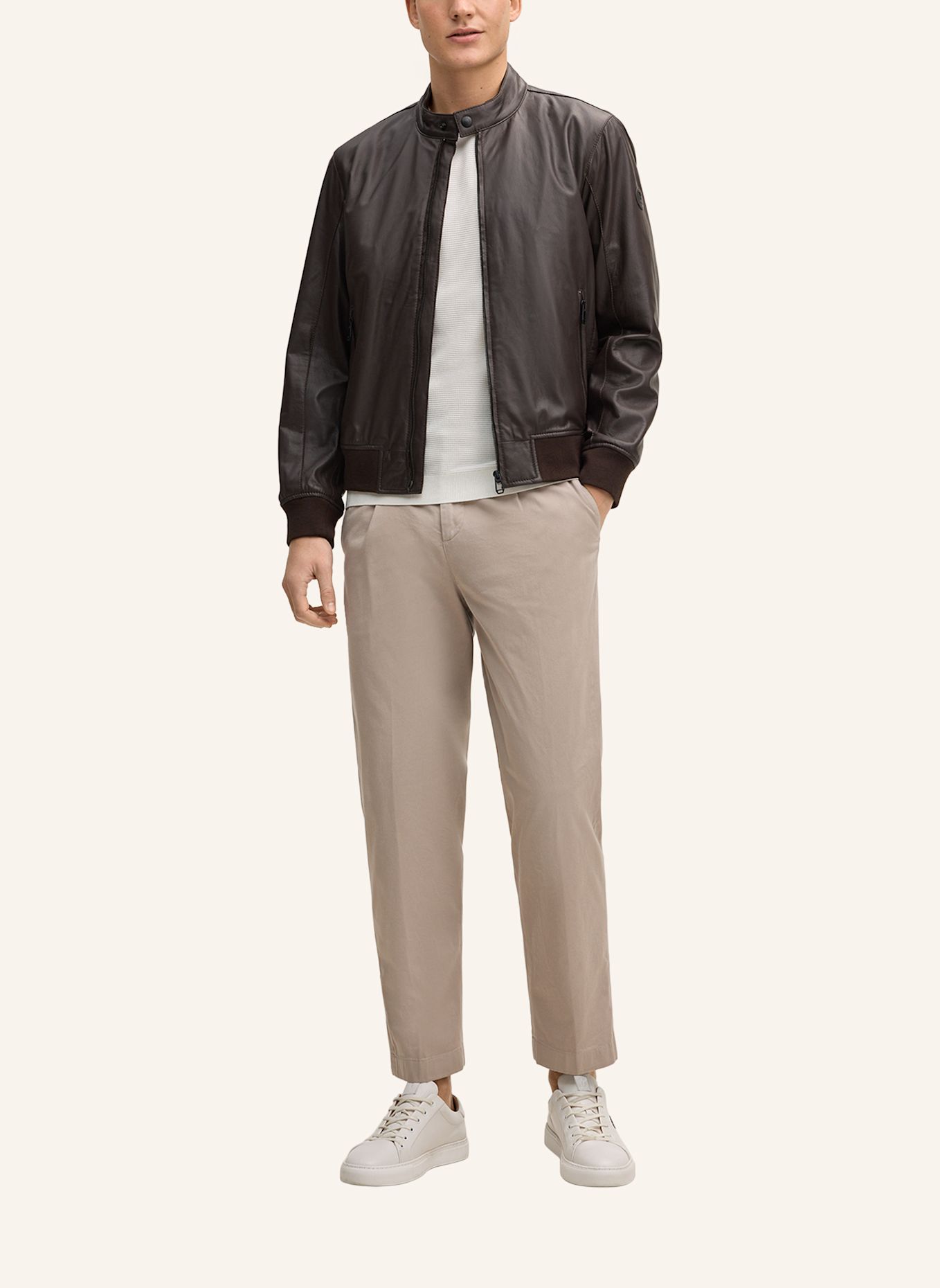 JOOP! Lederjacke: DUNKELBRAUN