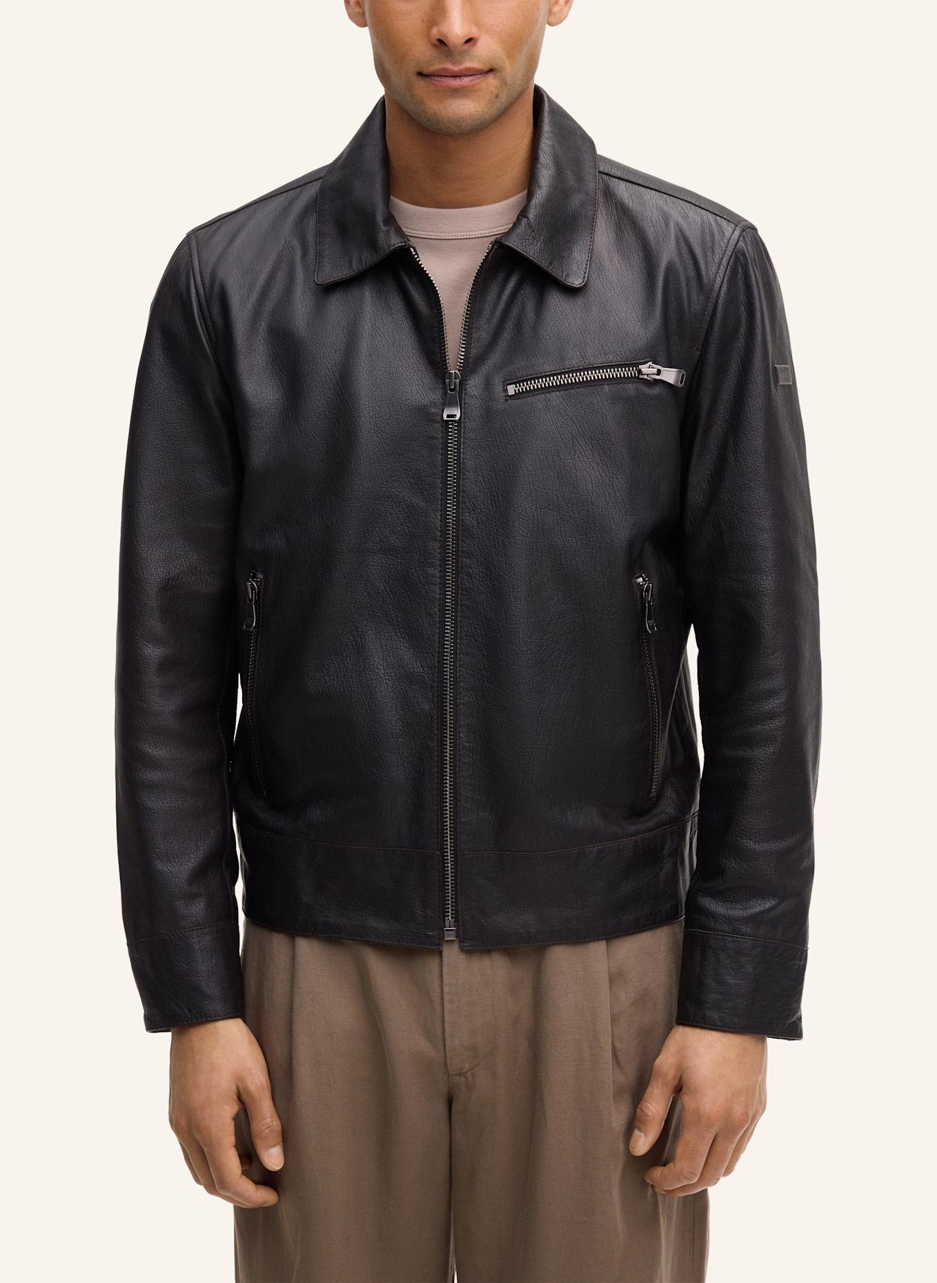 JOOP! JEANS Lederjacke: DUNKELBRAUN