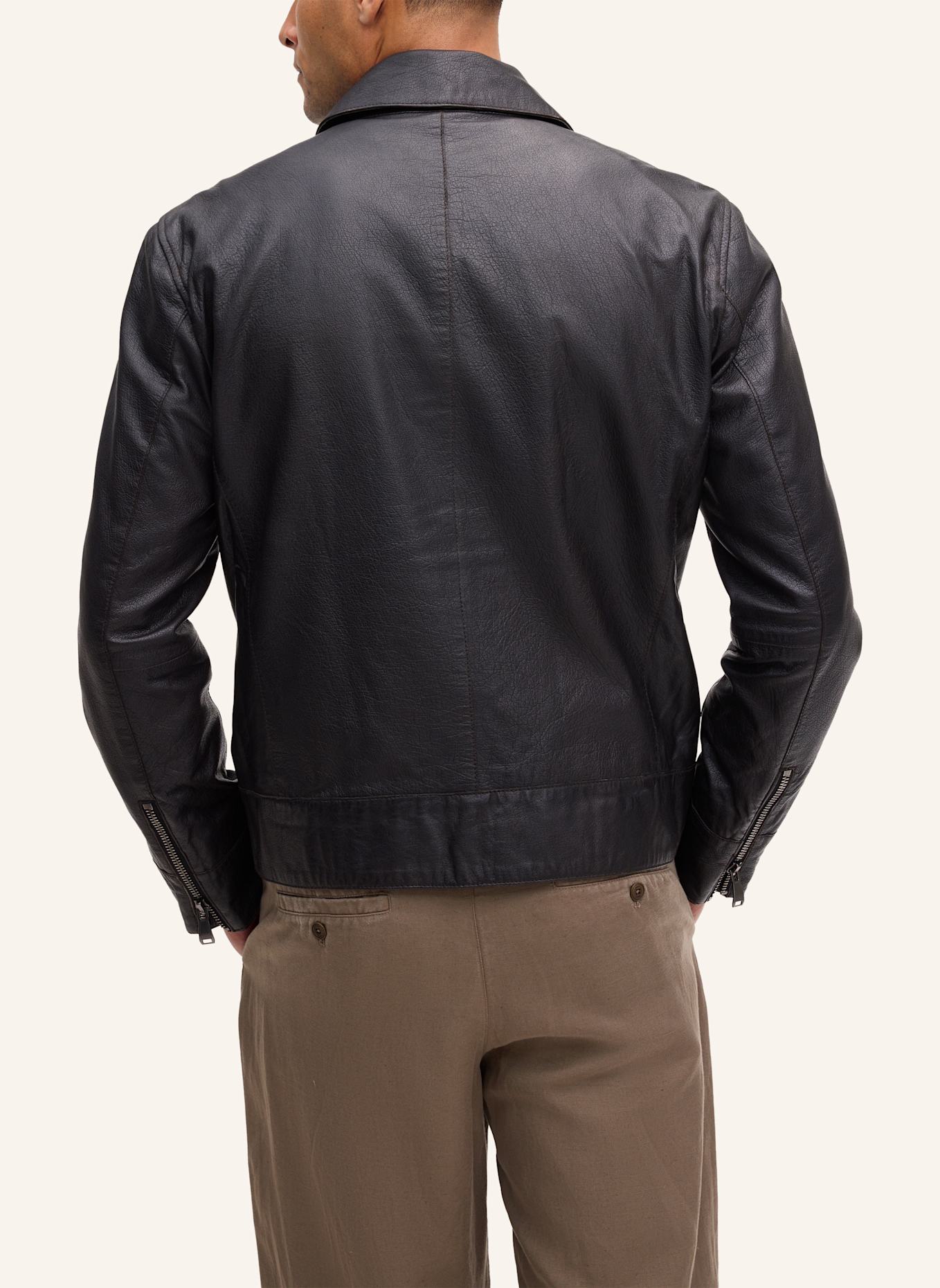 JOOP! JEANS Lederjacke: DUNKELBRAUN