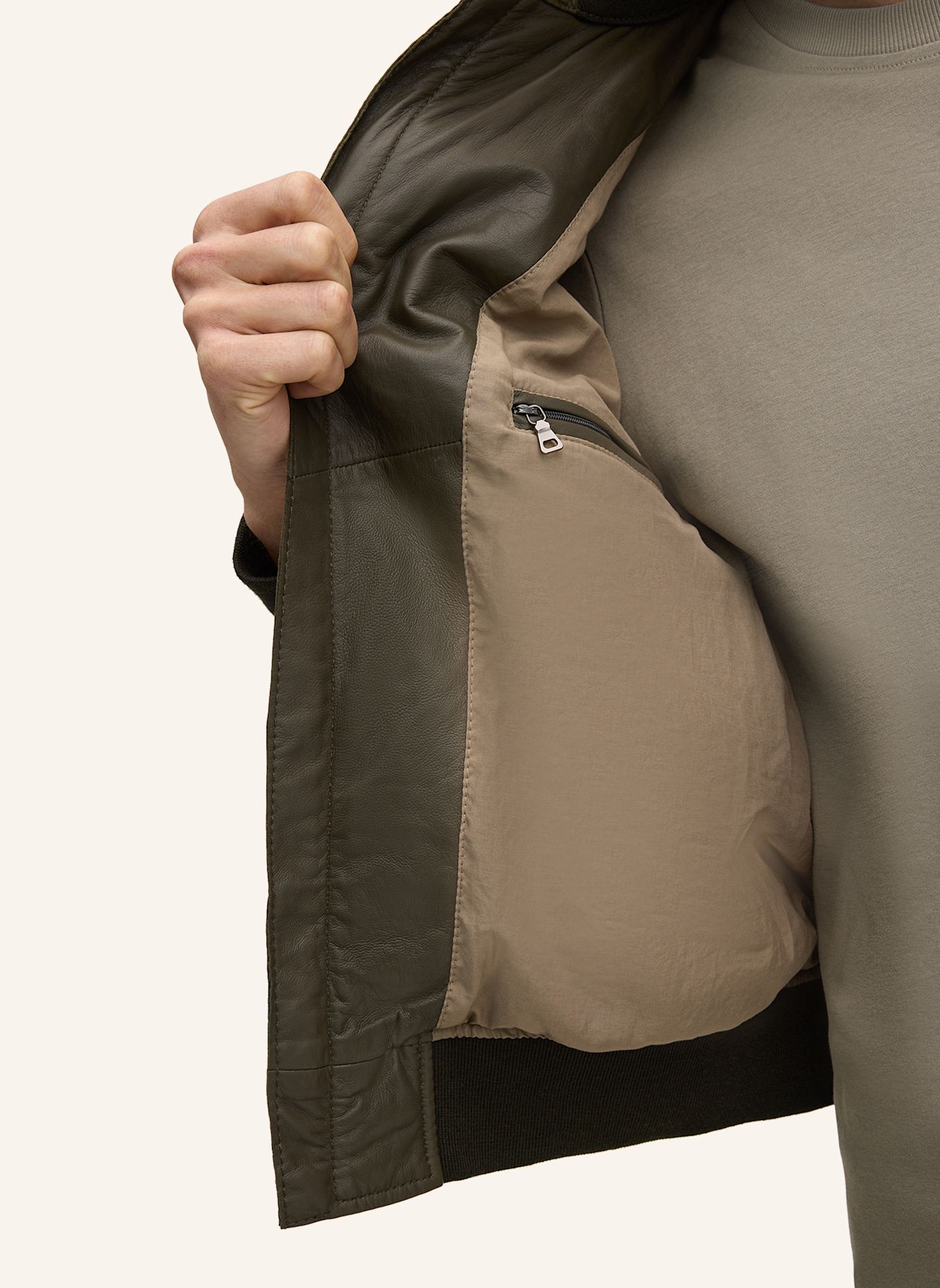 JOOP! Lederjacke: GRÜN