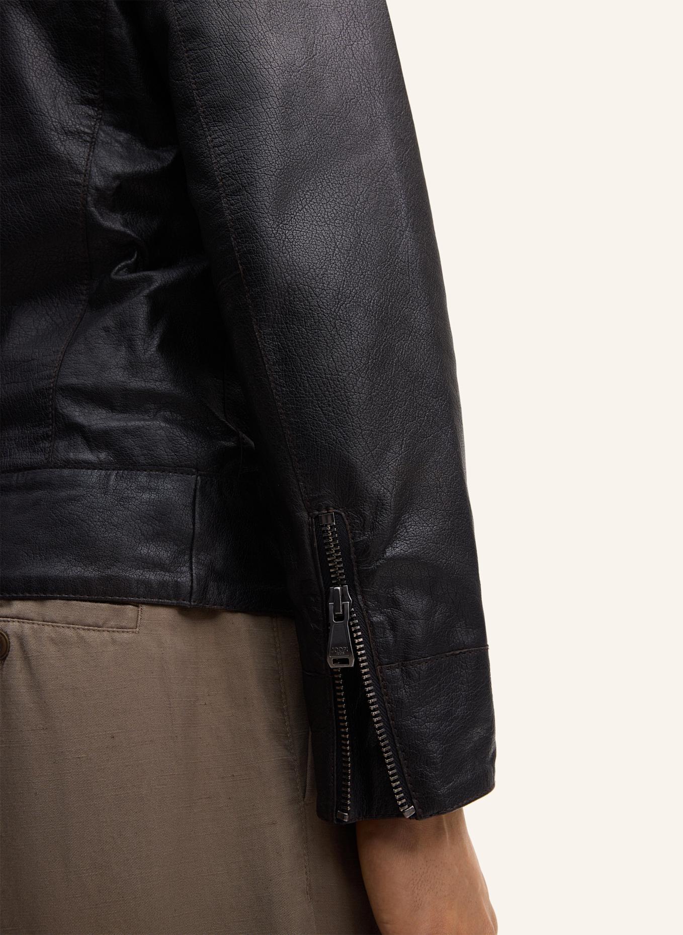 JOOP! JEANS Lederjacke: DUNKELBRAUN