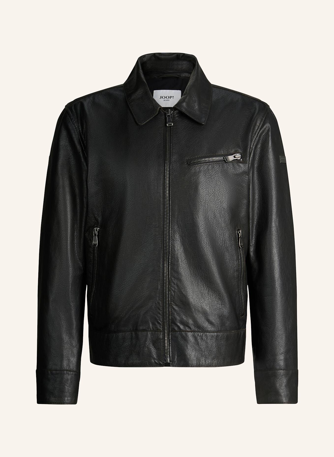 JOOP! JEANS Lederjacke: DUNKELBRAUN