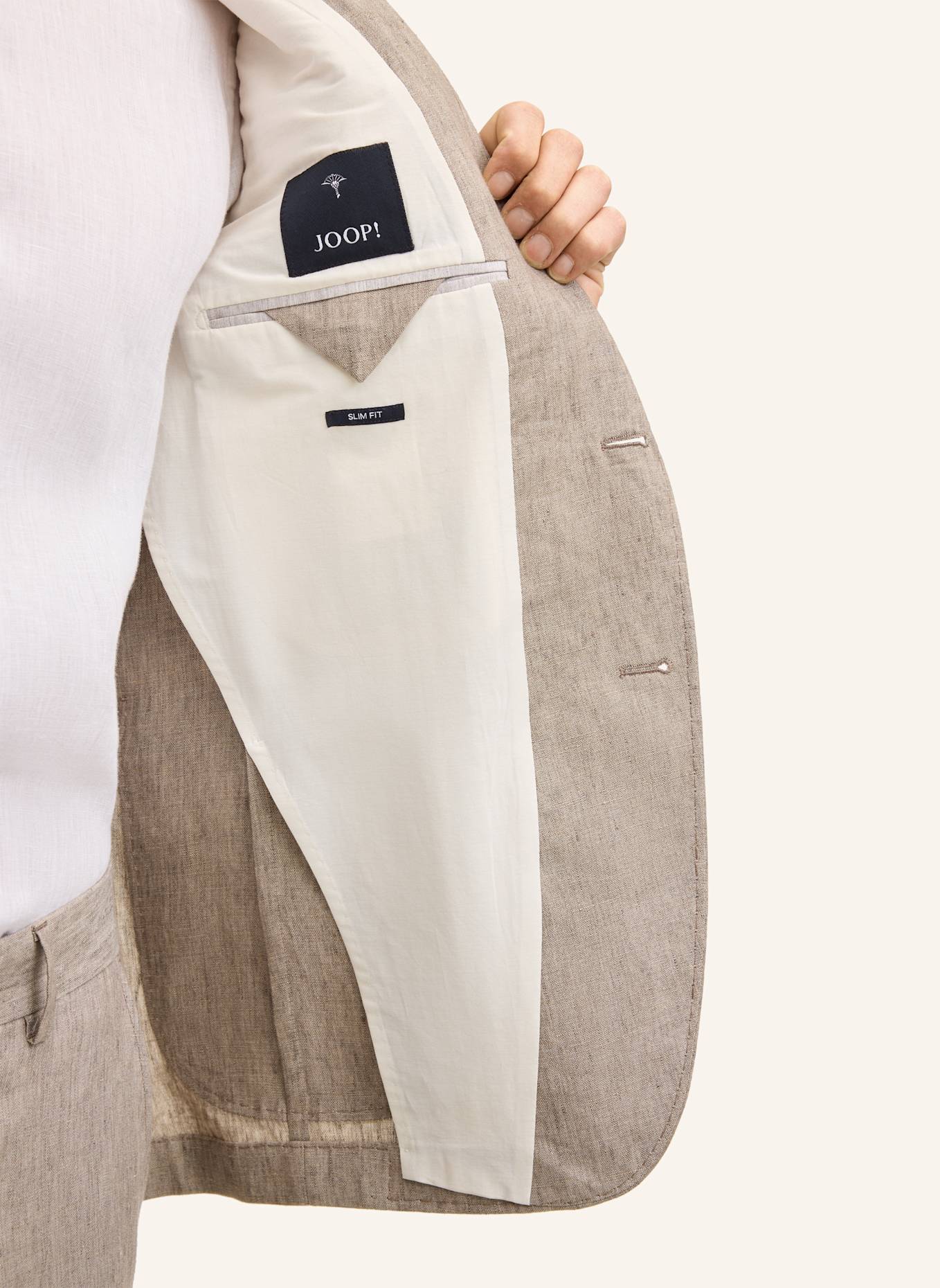 JOOP! Leinen-Sakko Slim Fit: BEIGE