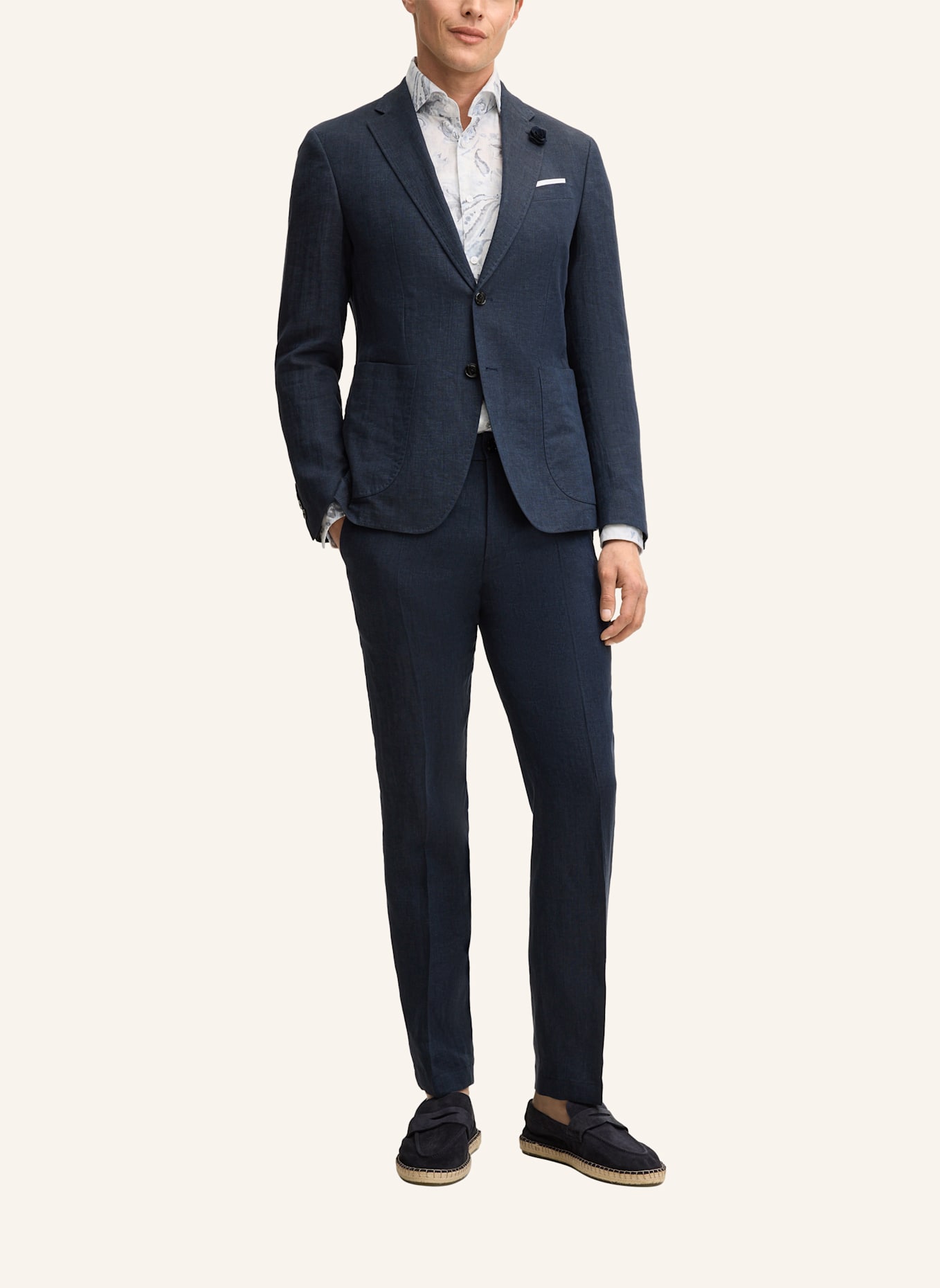 JOOP! Leinen-Sakko Slim Fit: DUNKELBLAU