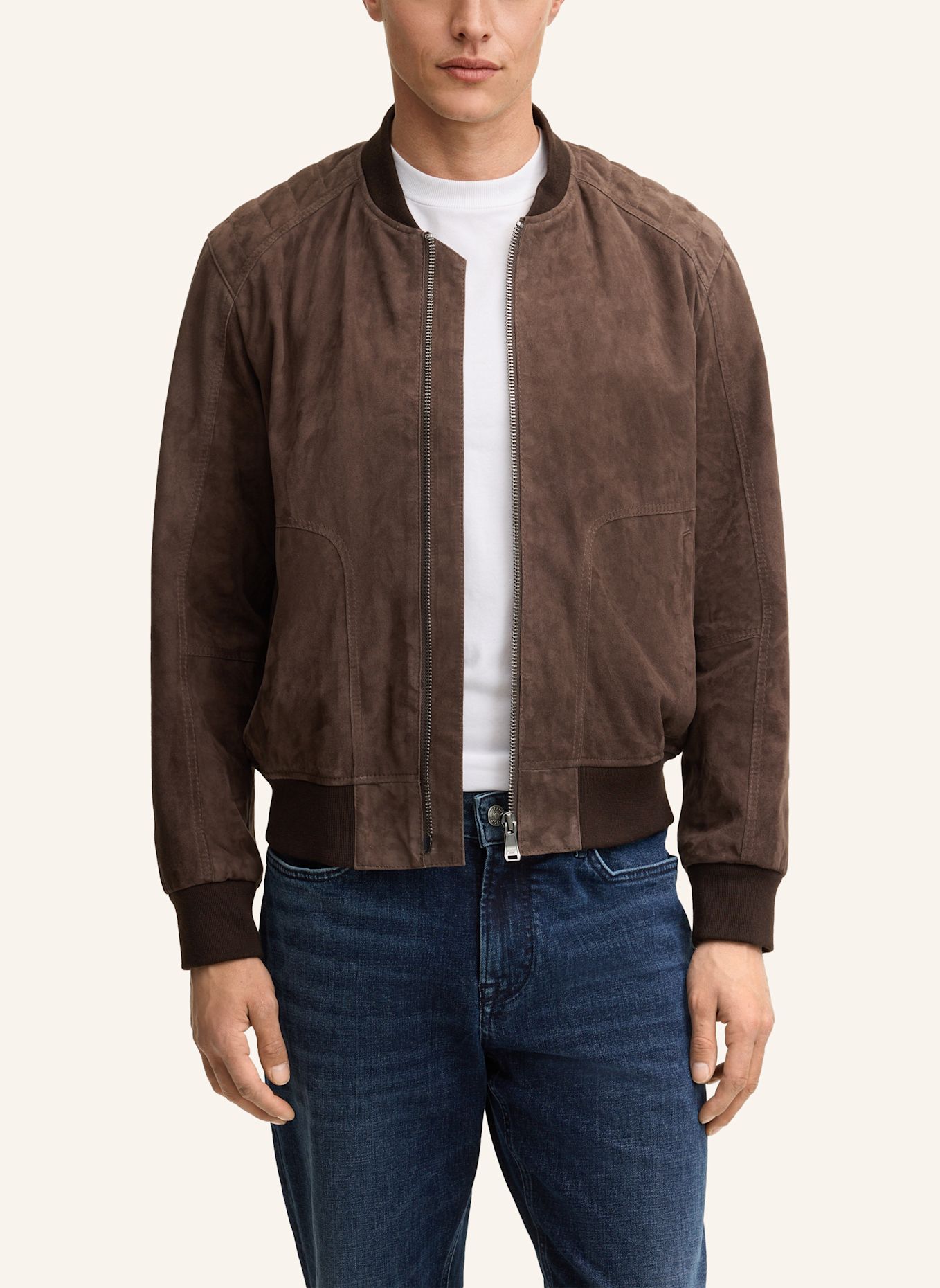 JOOP! JEANS Lederjacke: DUNKELBRAUN