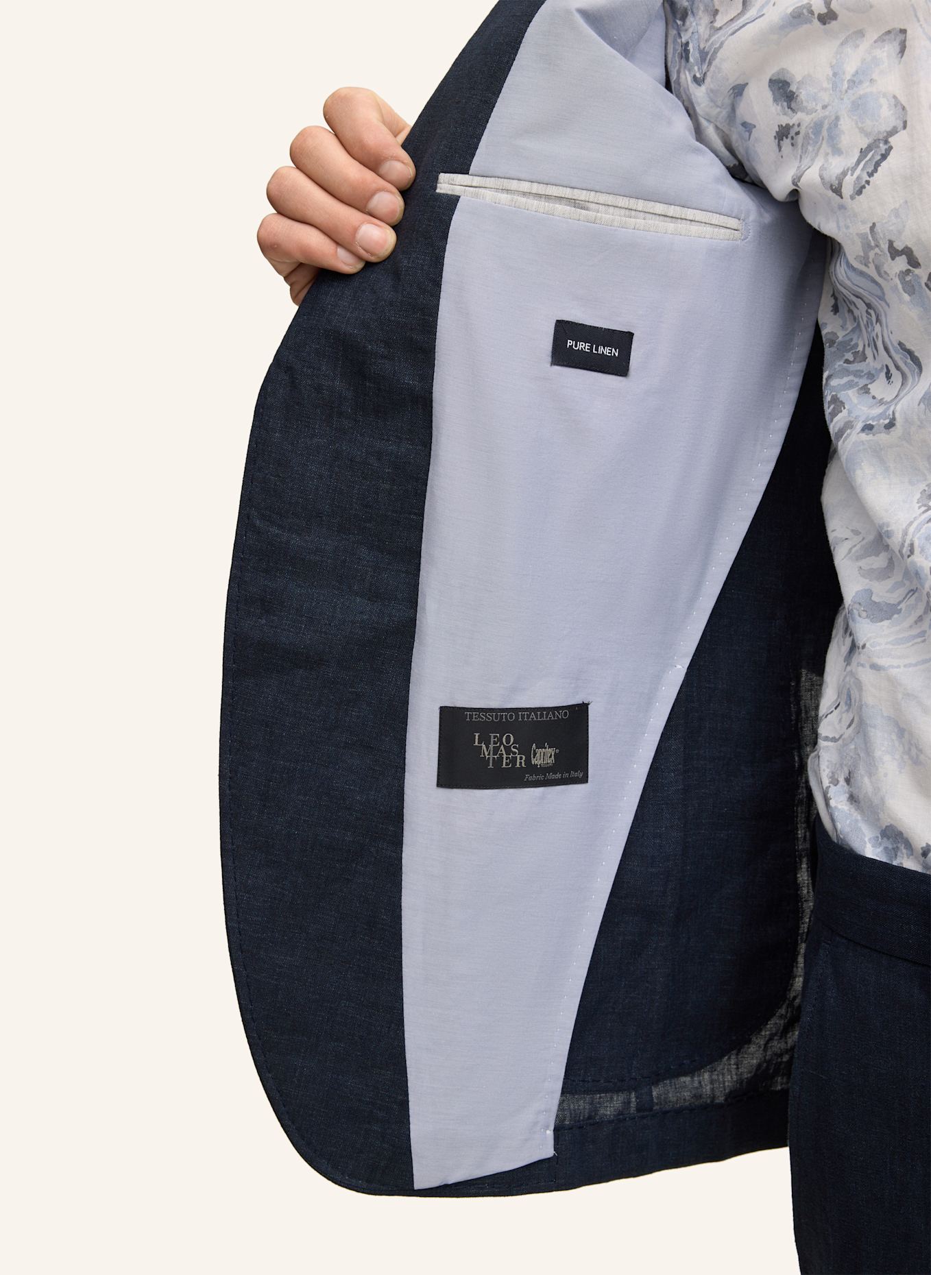 JOOP! Leinen-Sakko Slim Fit: DUNKELBLAU
