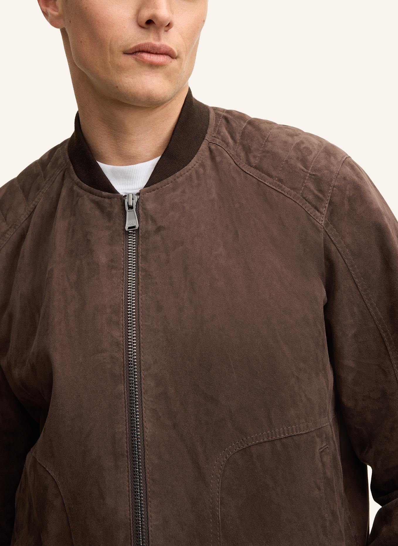 JOOP! JEANS Lederjacke: DUNKELBRAUN