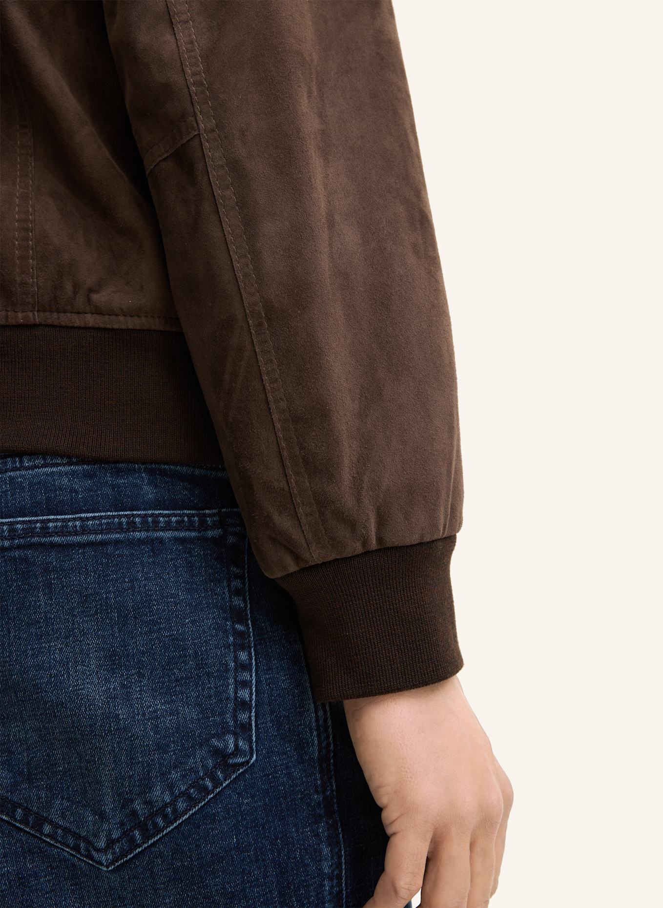 JOOP! JEANS Lederjacke: DUNKELBRAUN