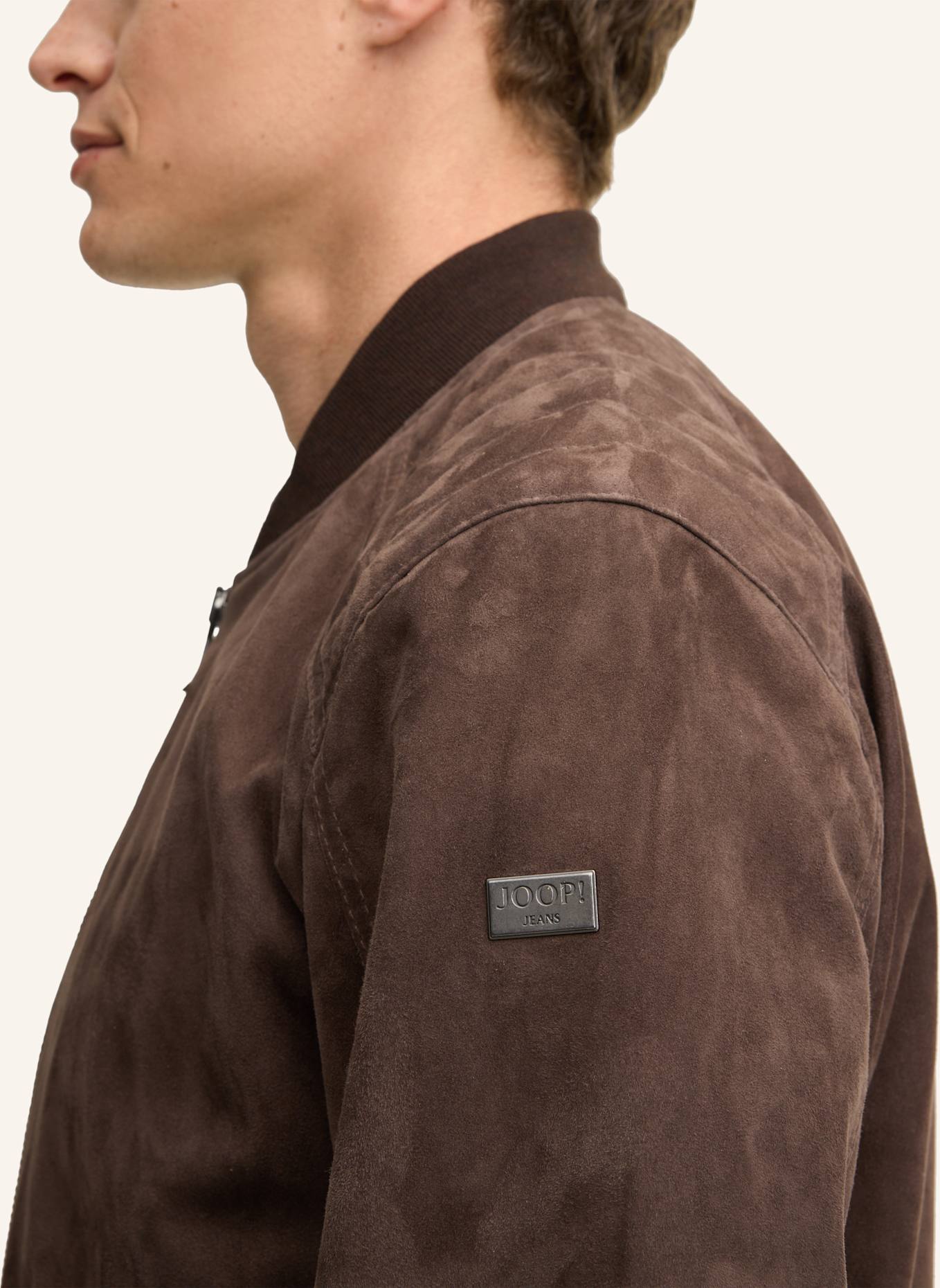 JOOP! JEANS Lederjacke: DUNKELBRAUN