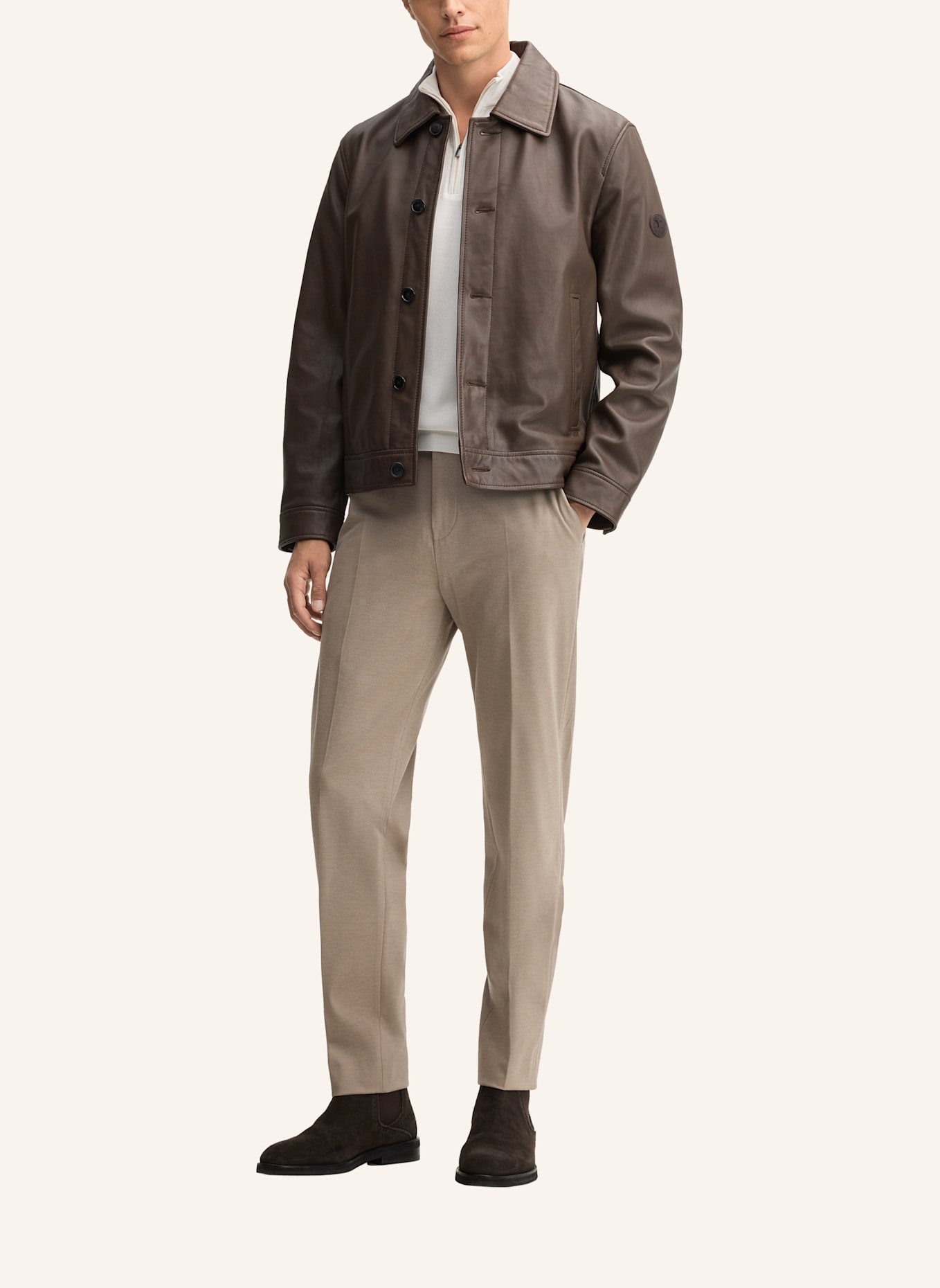 JOOP! Anzughose Regular Fit: BEIGE
