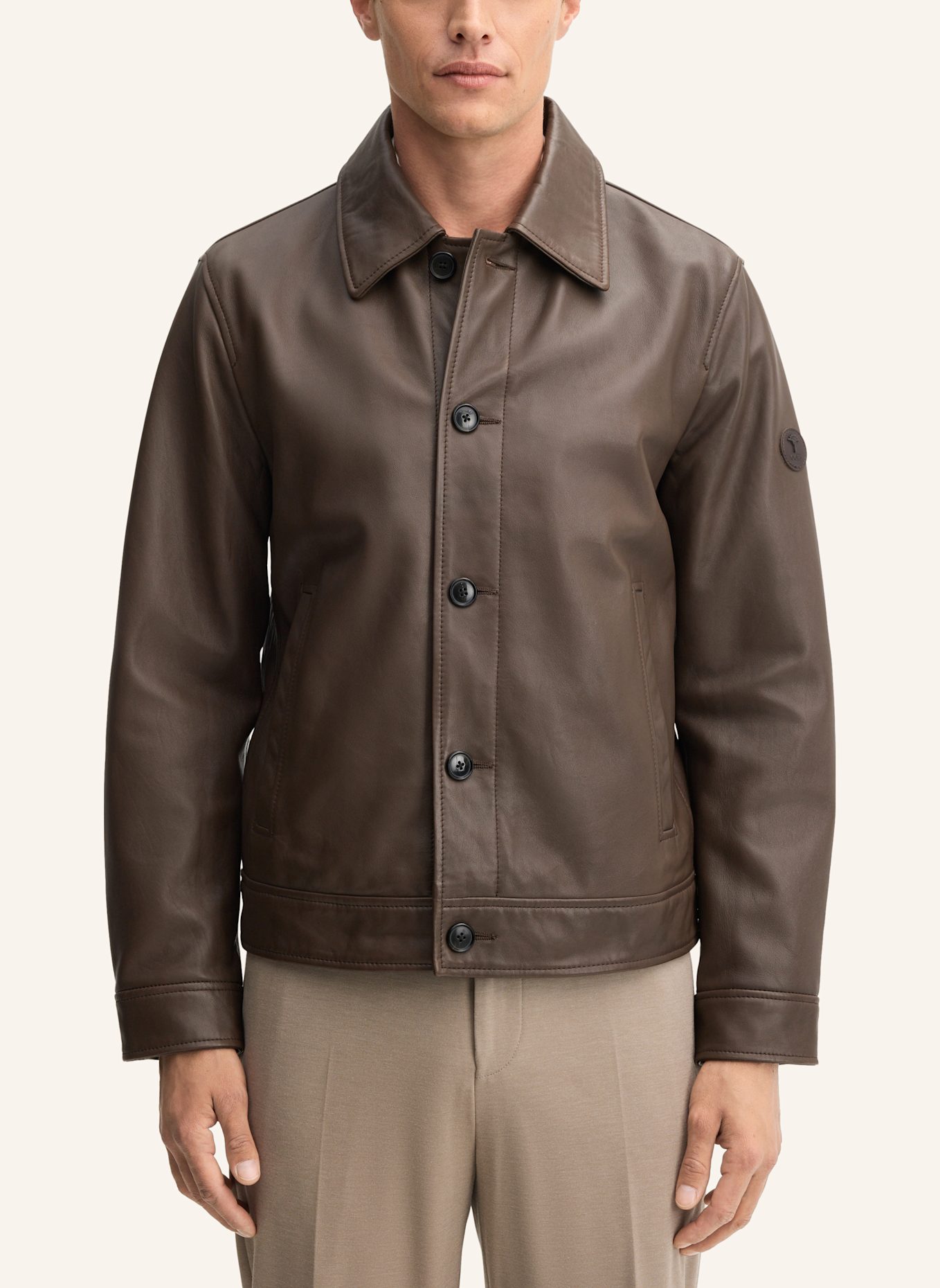 JOOP! Lederjacke: BRAUN