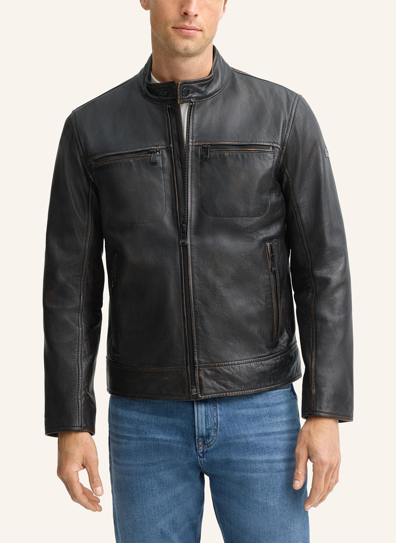 JOOP! JEANS Lederjacke: DUNKELBRAUN
