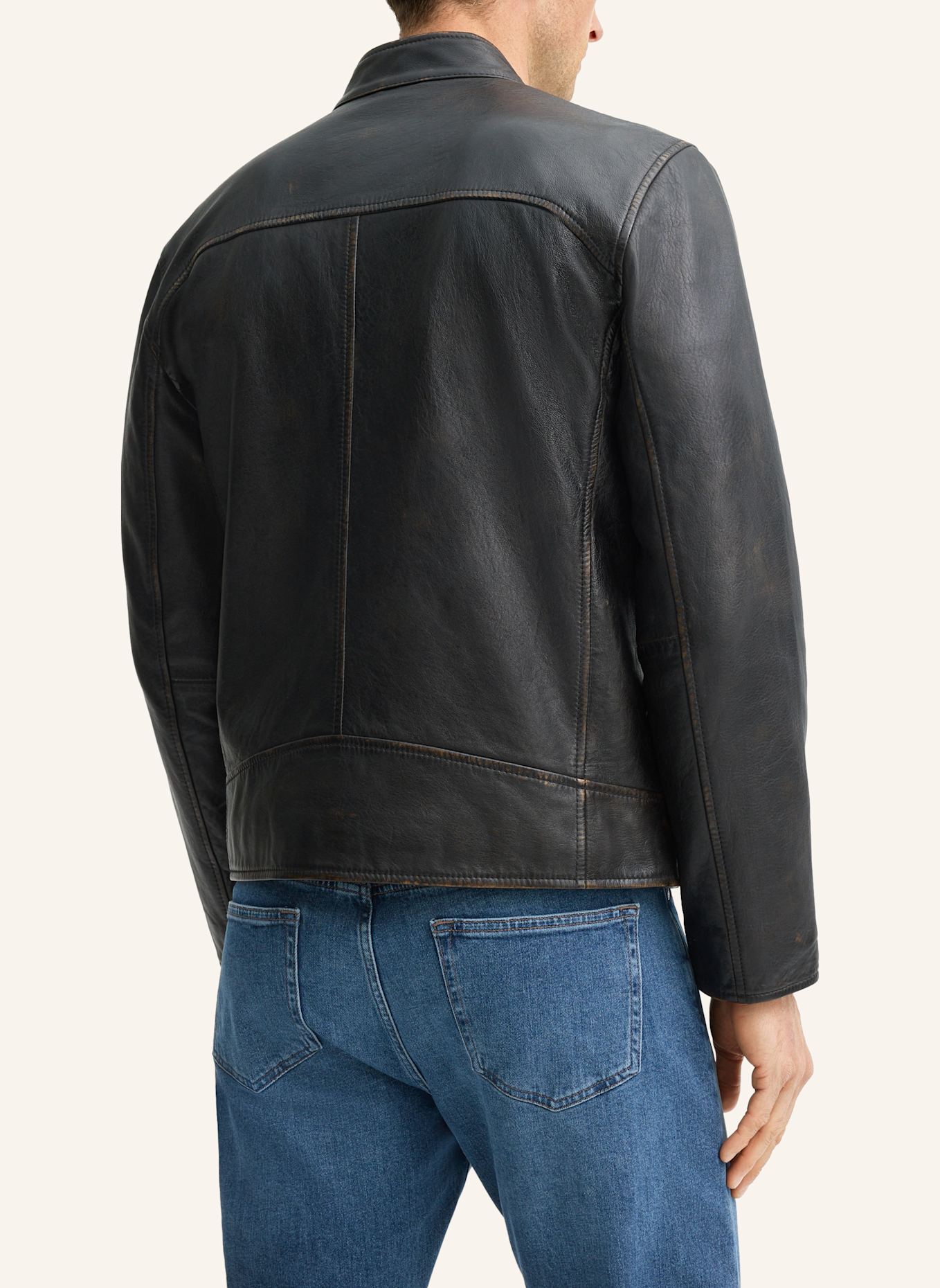 JOOP! JEANS Lederjacke: DUNKELBRAUN