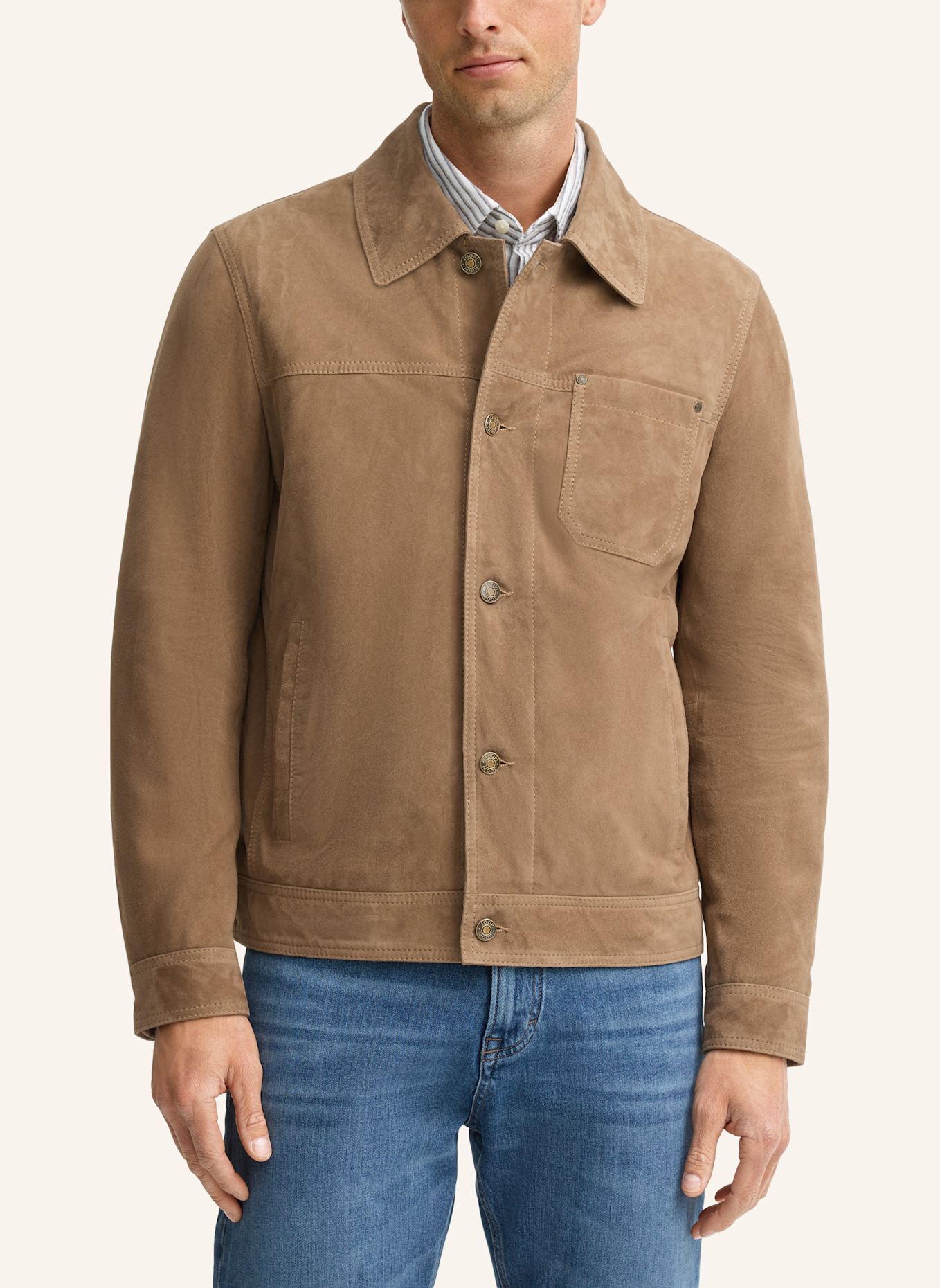 JOOP! JEANS Lederjacke: BEIGE