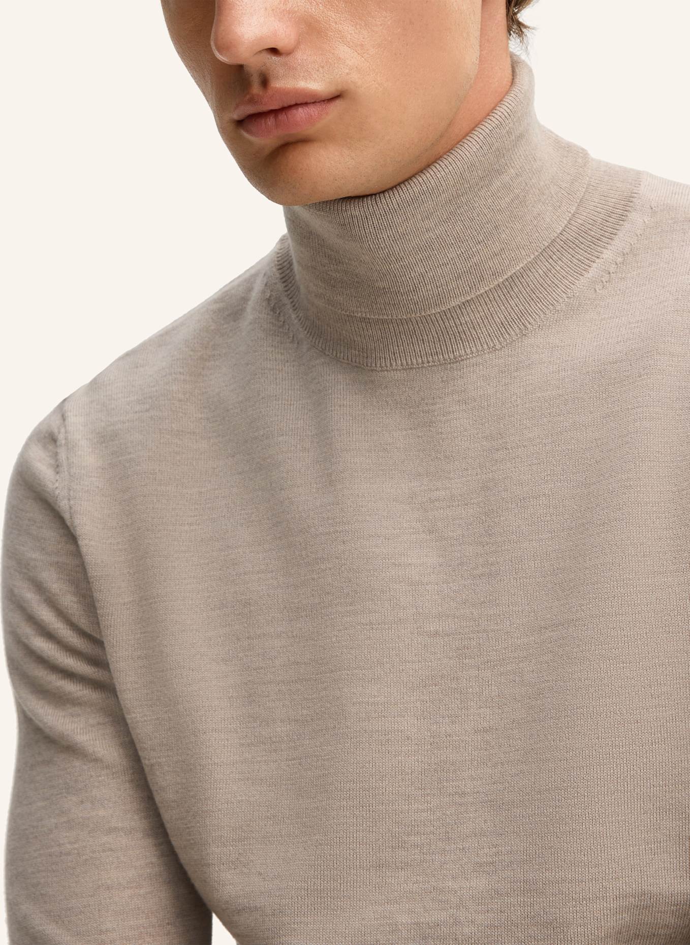 JOOP! Rollkragenpullover DONTE aus Merinowolle: BEIGE