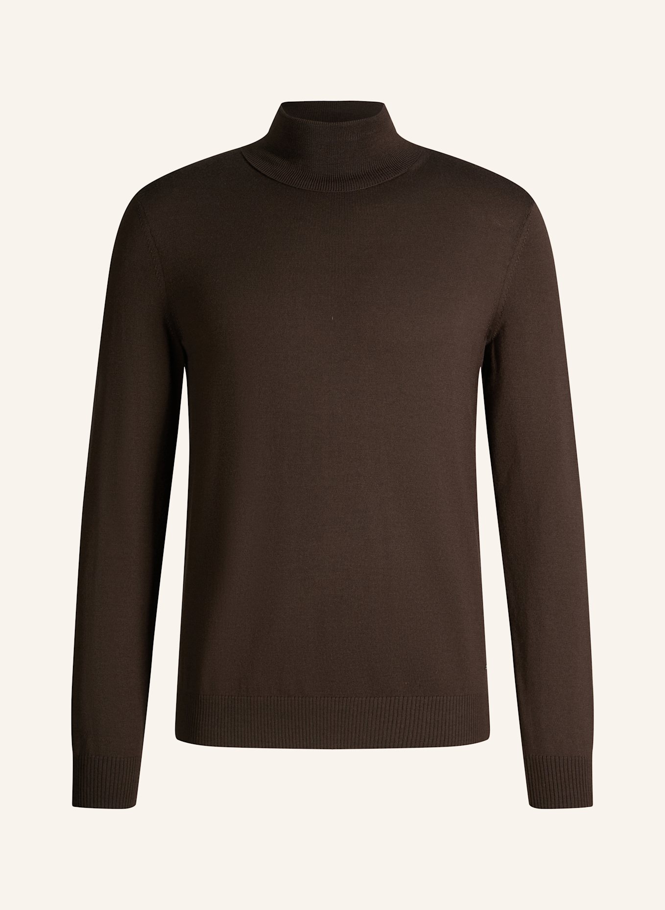 JOOP! Rollkragenpullover DONTE aus Merinowolle: DUNKELBRAUN