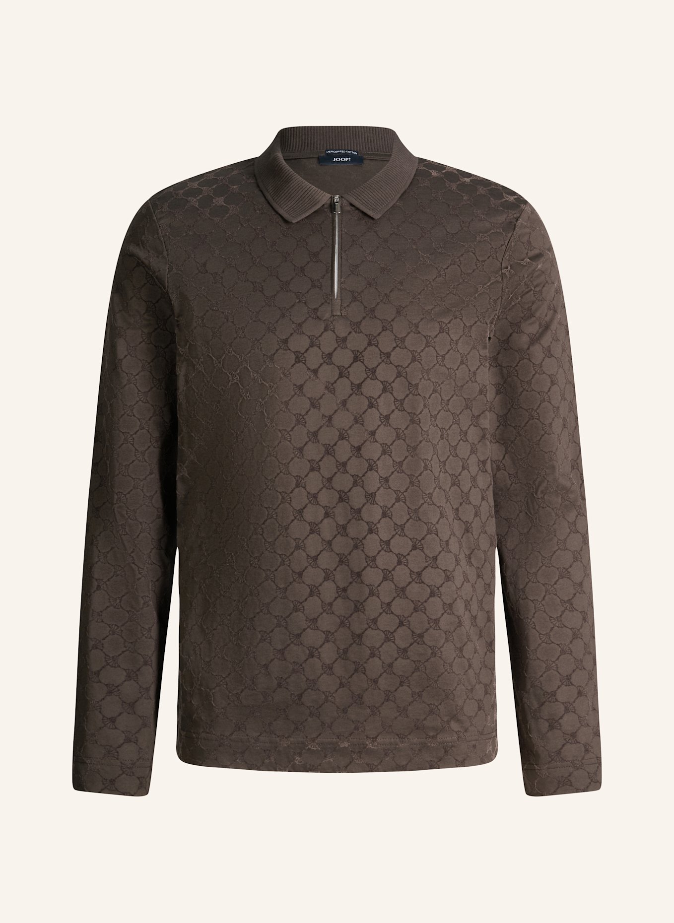 JOOP! Langarm-Poloshirt Modern Fit: DUNKELBRAUN