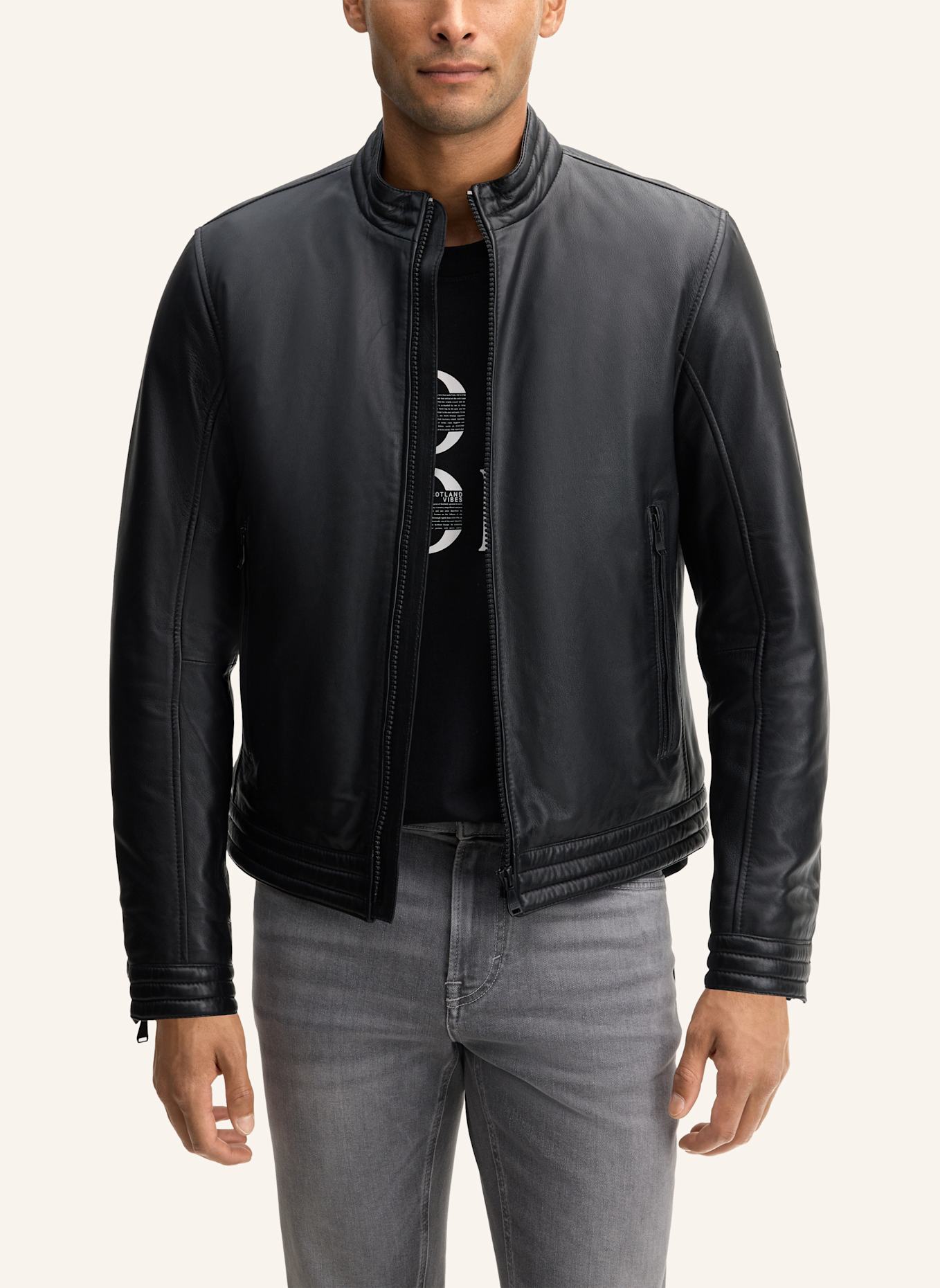 JOOP! JEANS Lederjacke: SCHWARZ