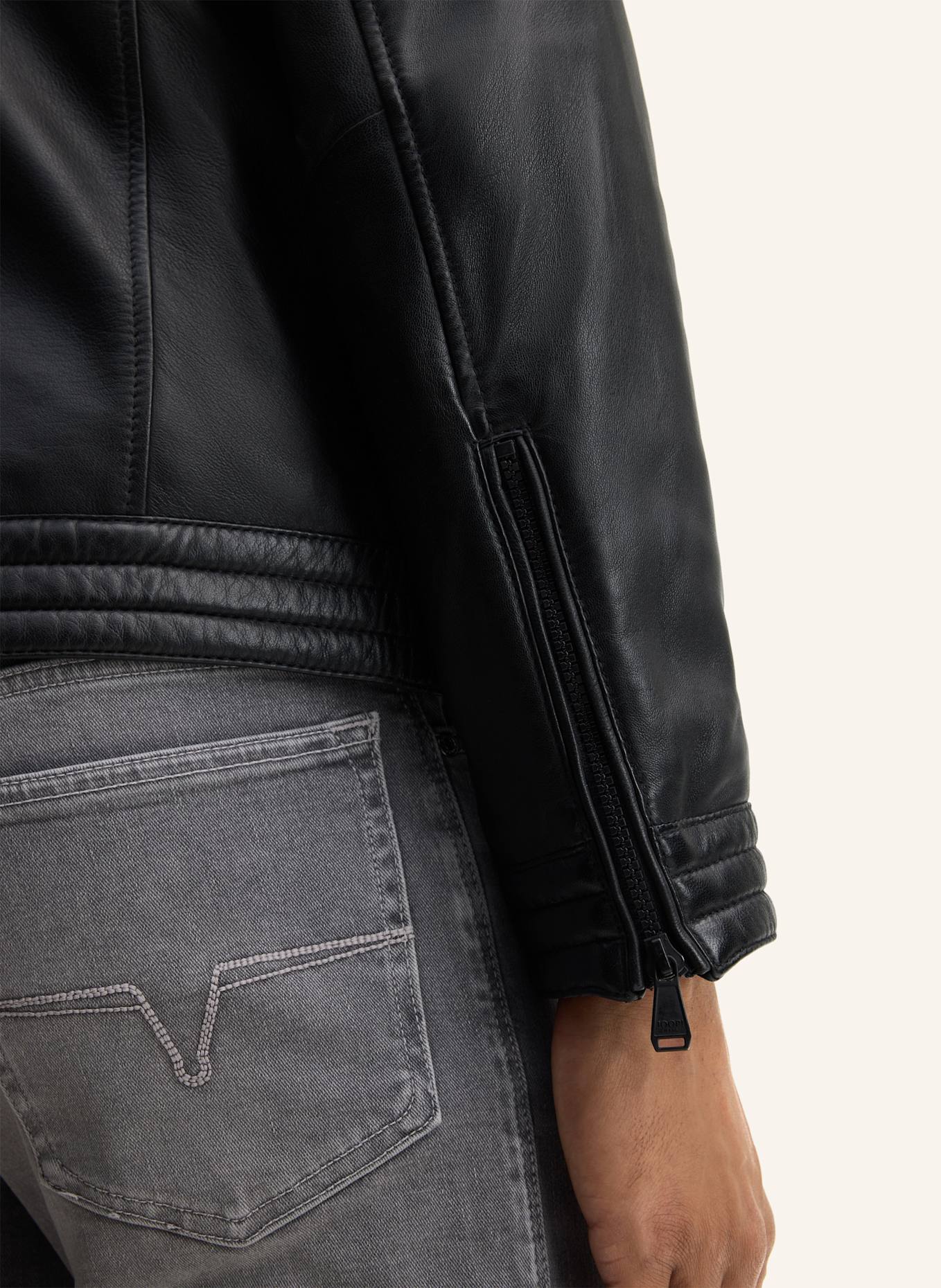 JOOP! JEANS Lederjacke: SCHWARZ