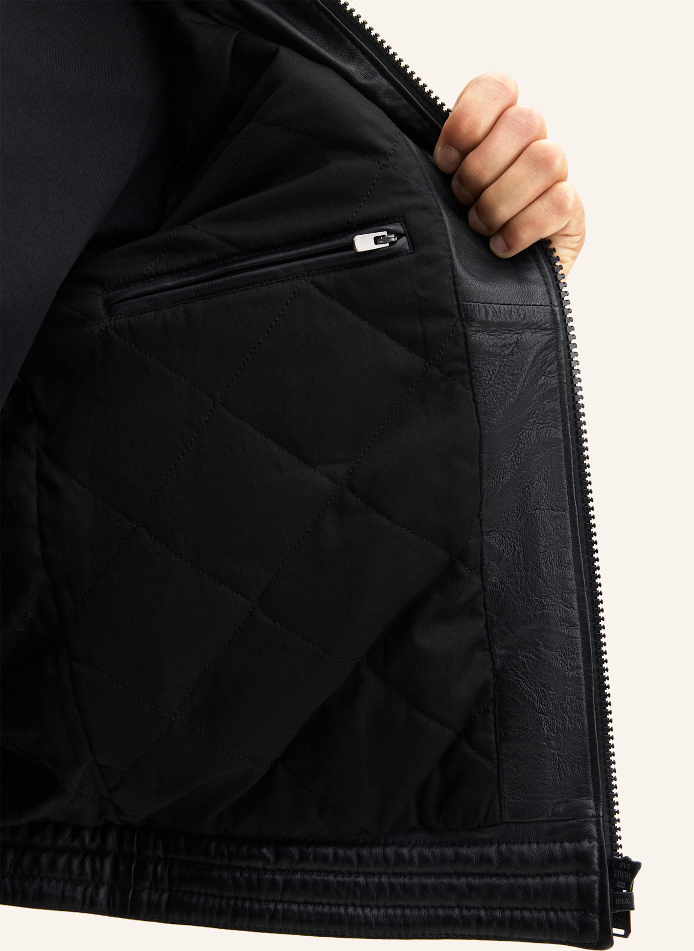 JOOP! JEANS Lederjacke: SCHWARZ
