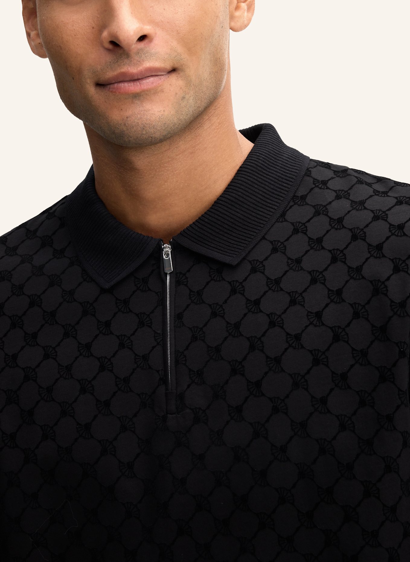 JOOP! Langarm-Poloshirt Modern Fit: SCHWARZ