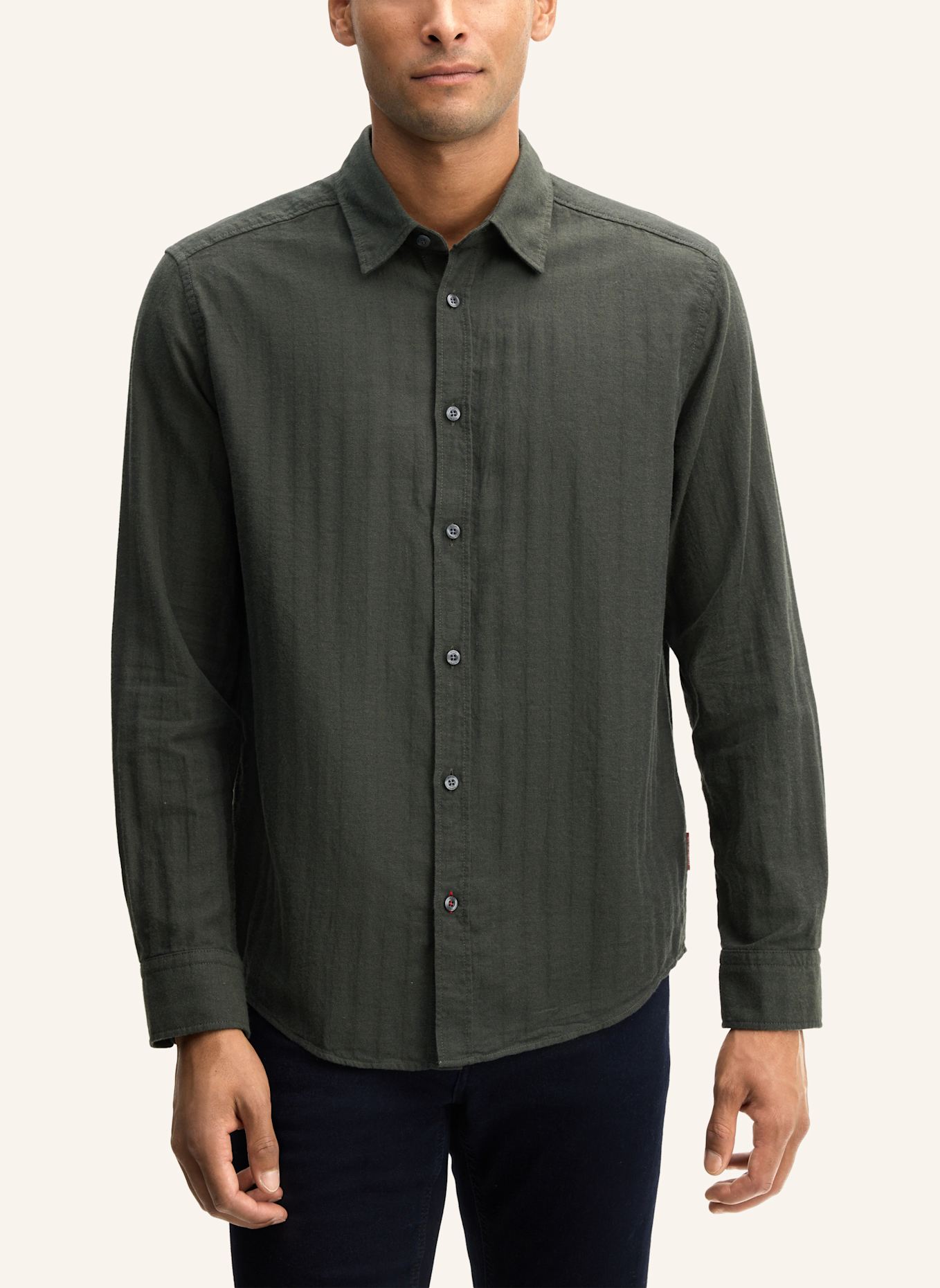 JOOP! JEANS Casual-Hemd Regular Fit: DUNKELGRÜN