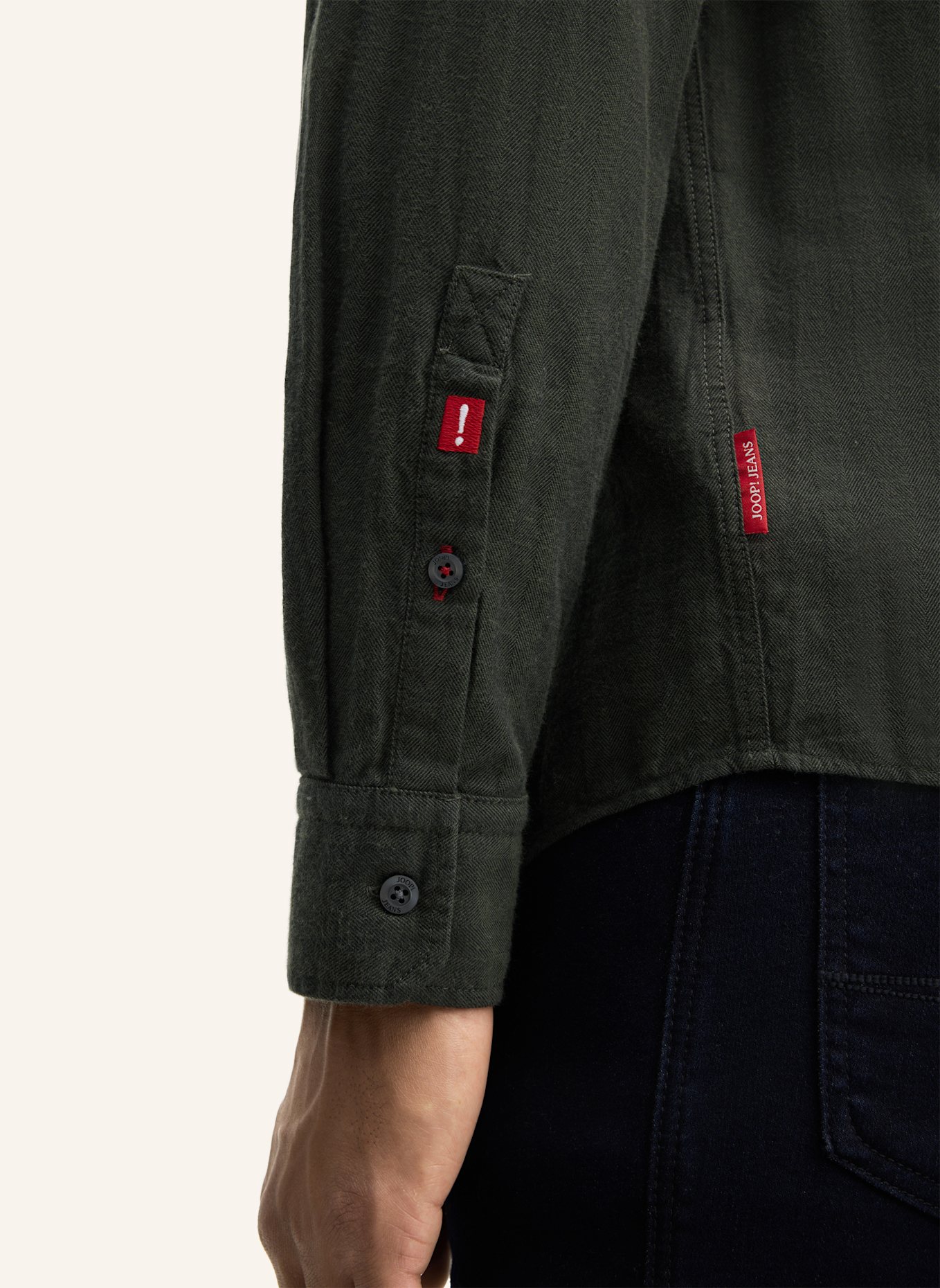 JOOP! JEANS Casual-Hemd Regular Fit: DUNKELGRÜN