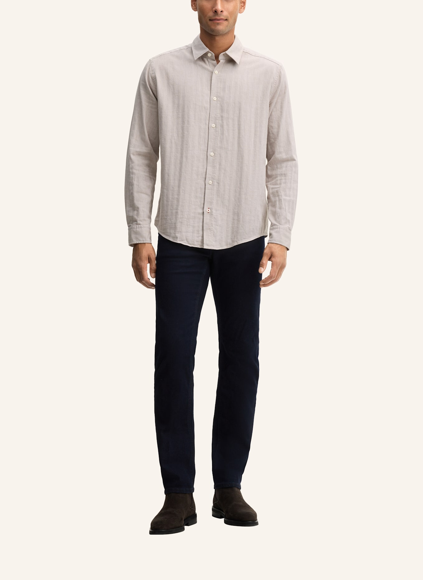 JOOP! JEANS Casual-Hemd Regular Fit: BEIGE