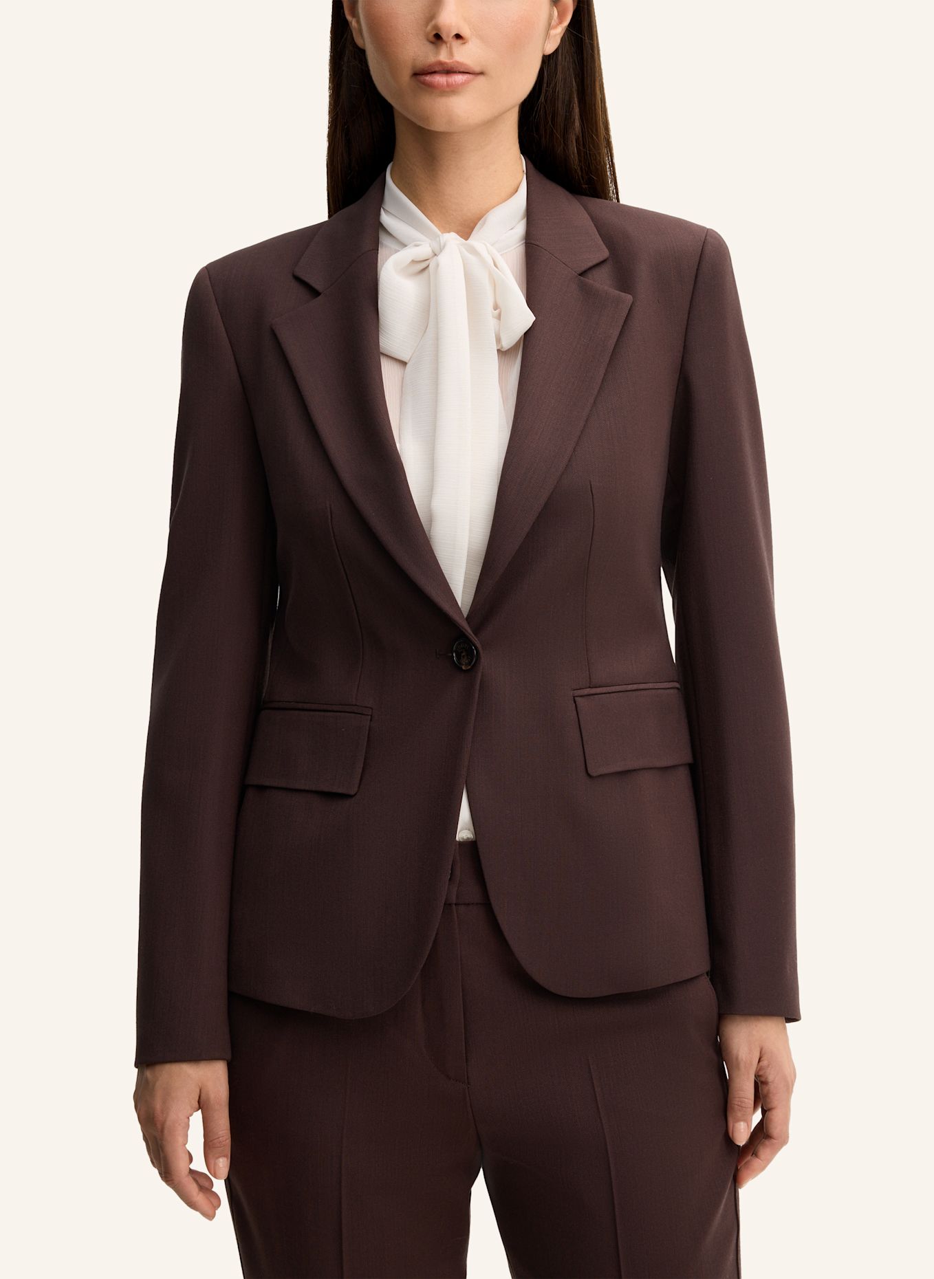 JOOP! Wollmix-Blazer: DUNKELBRAUN